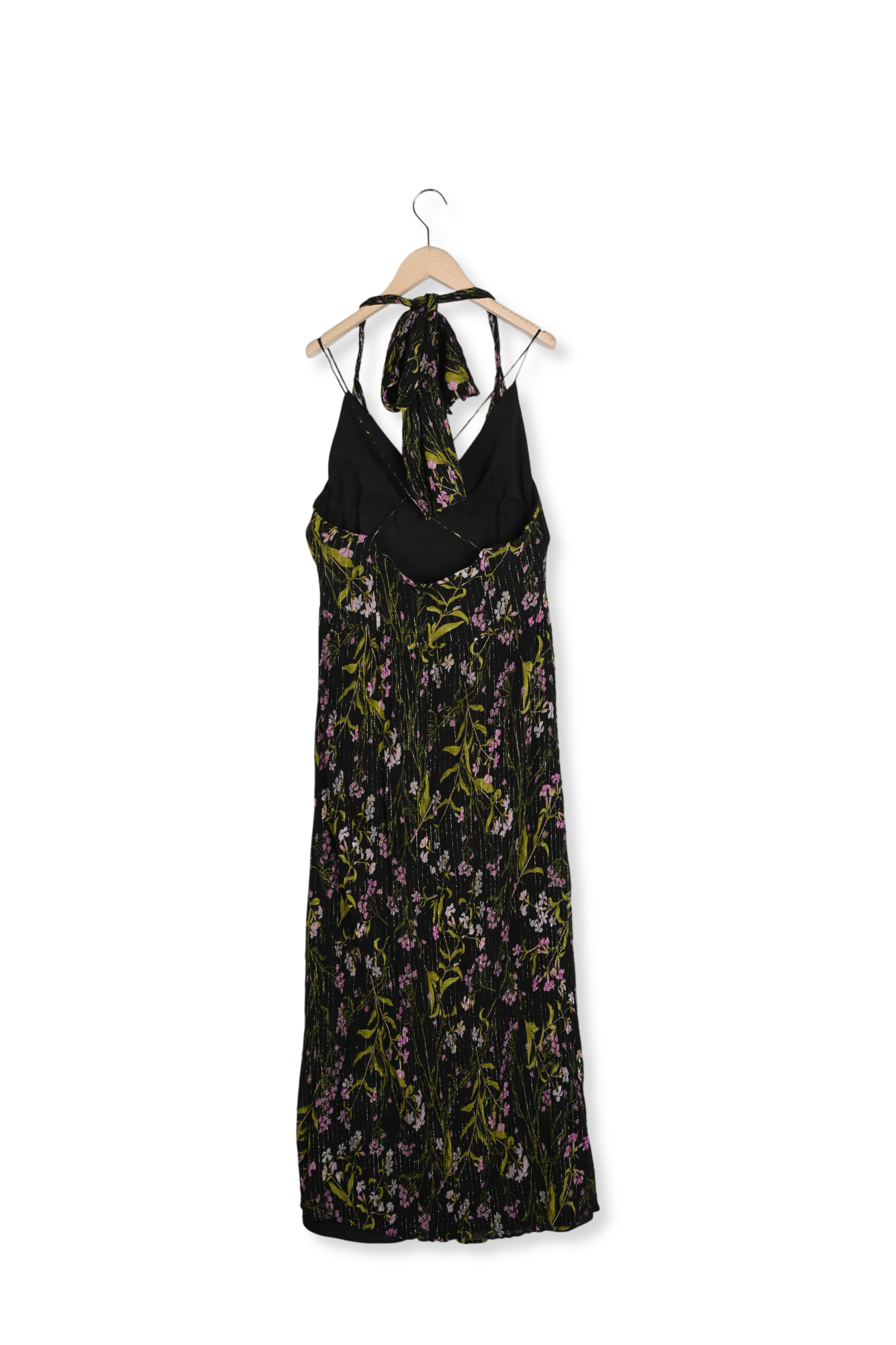 Robe Ragha noire imprimé fleuri en lurex Faume - seconde main