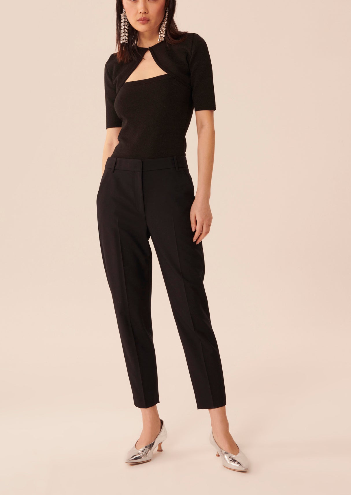 Pantalon Philippine noir en laine froide Faume - seconde main