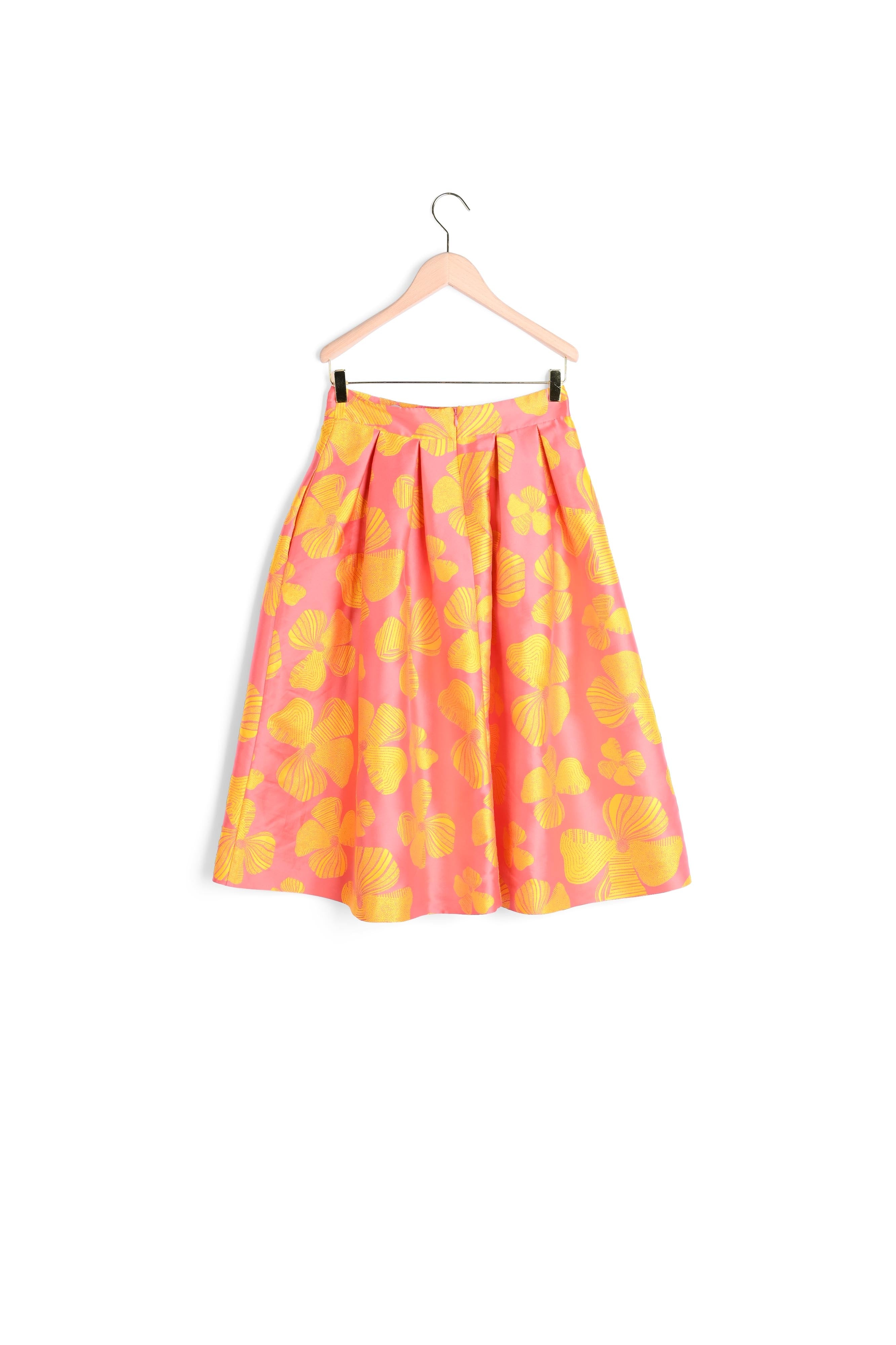 Jupe midi imprimé fleurs de Tahiti Faume - seconde main