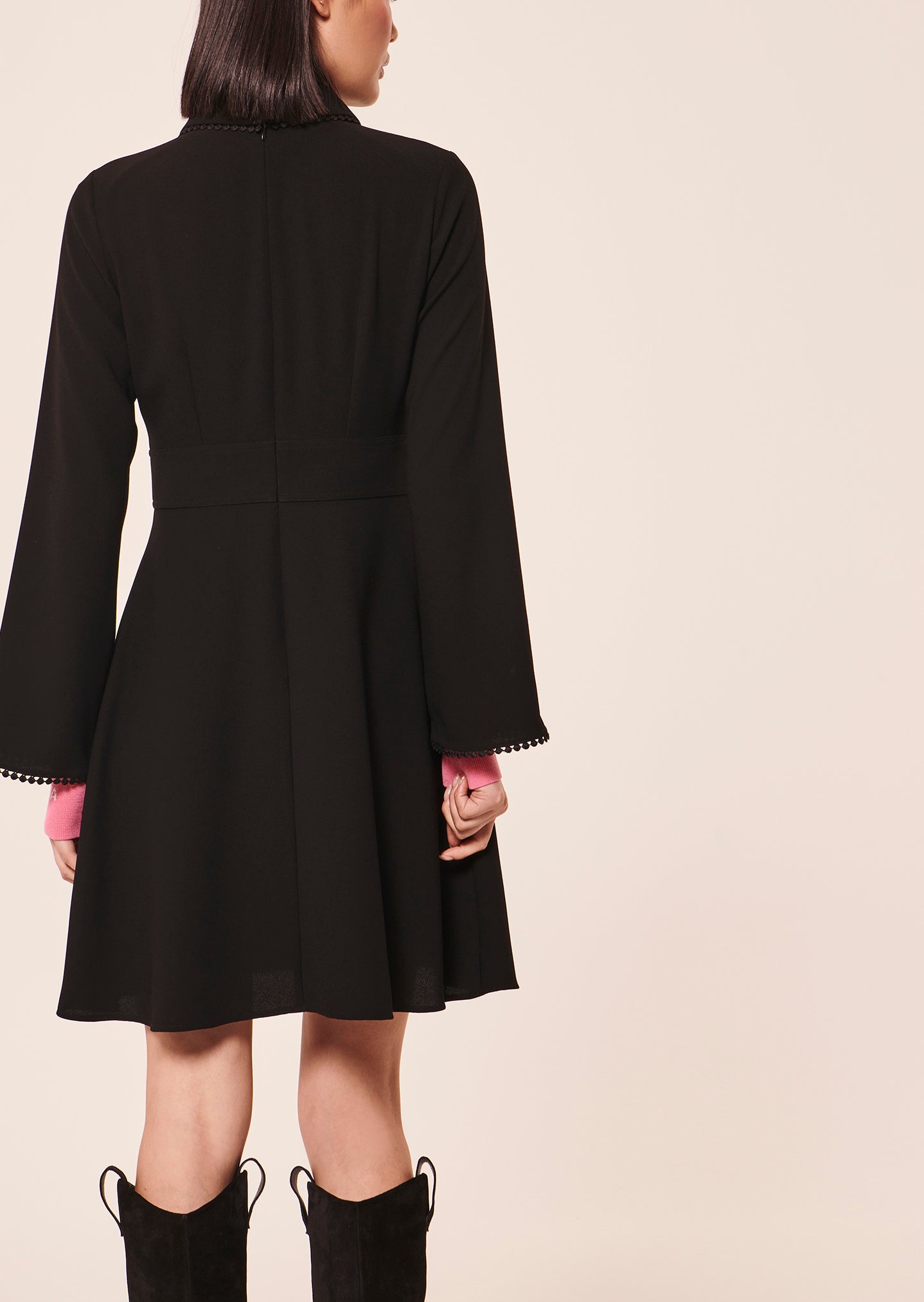 Robe Rielle noire en crêpe Faume - seconde main