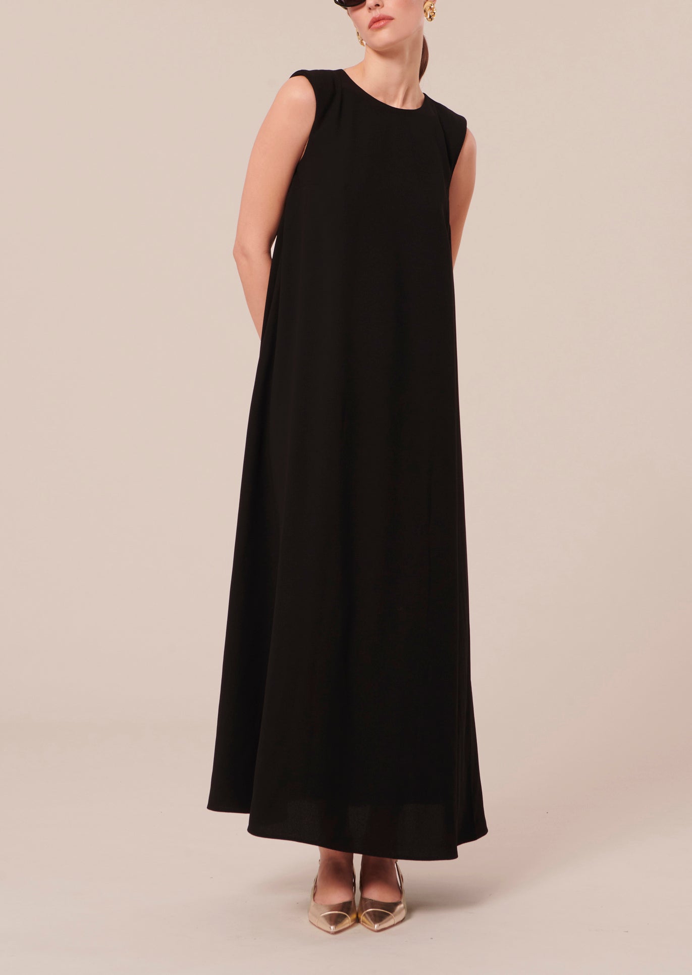 Robe Roxy noire en crêpe Faume - seconde main