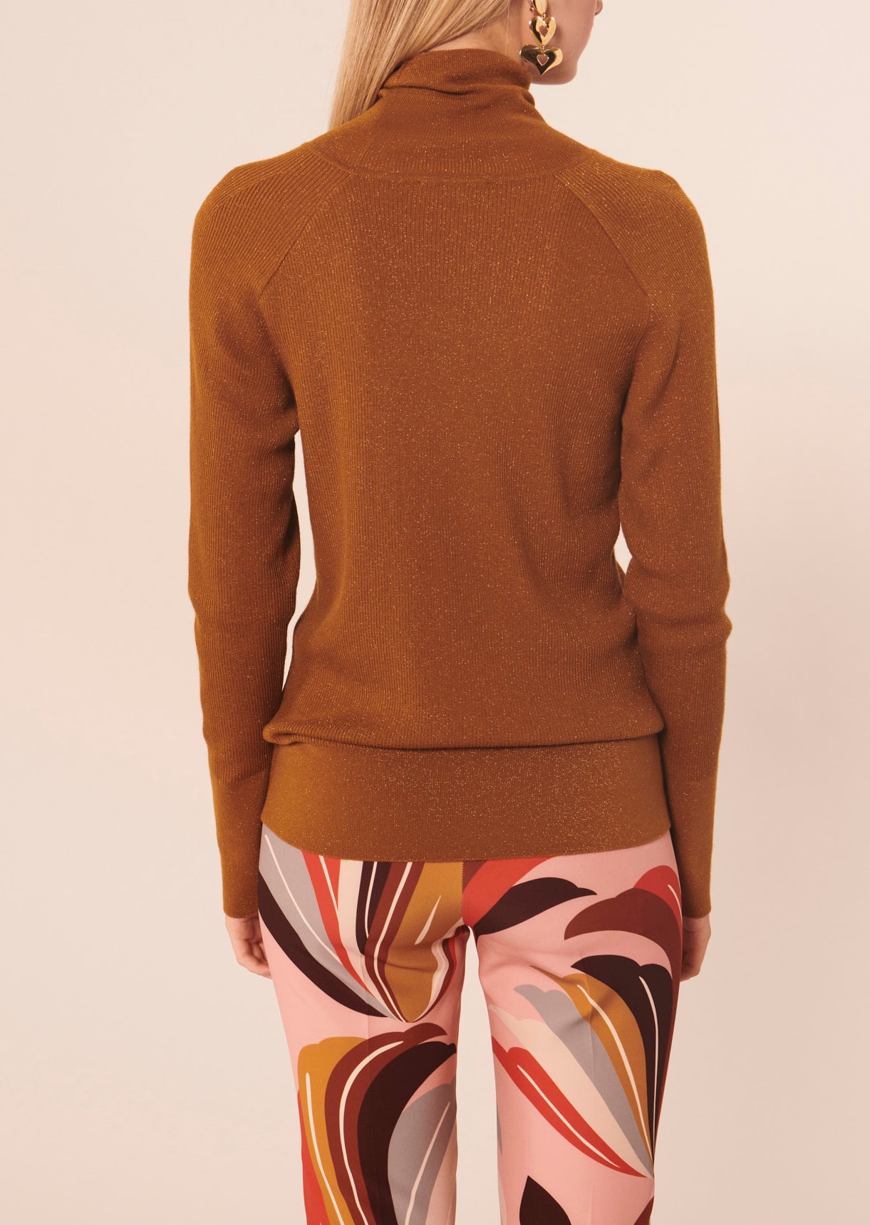 Pull Precious marron en laine et lurex Faume - seconde main