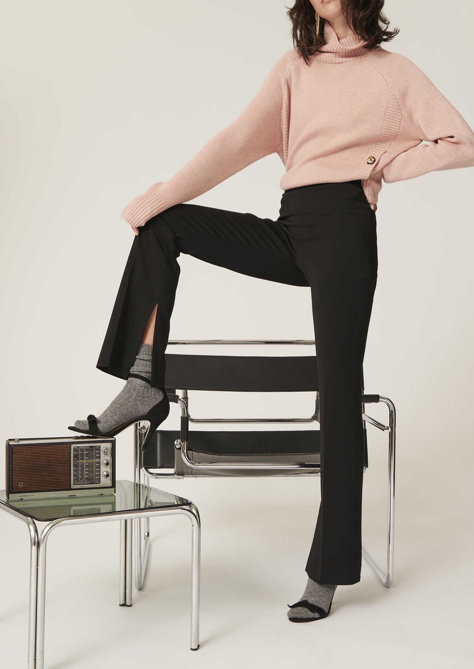 Pantalon Pharel noir en tailleur technique Faume - seconde main