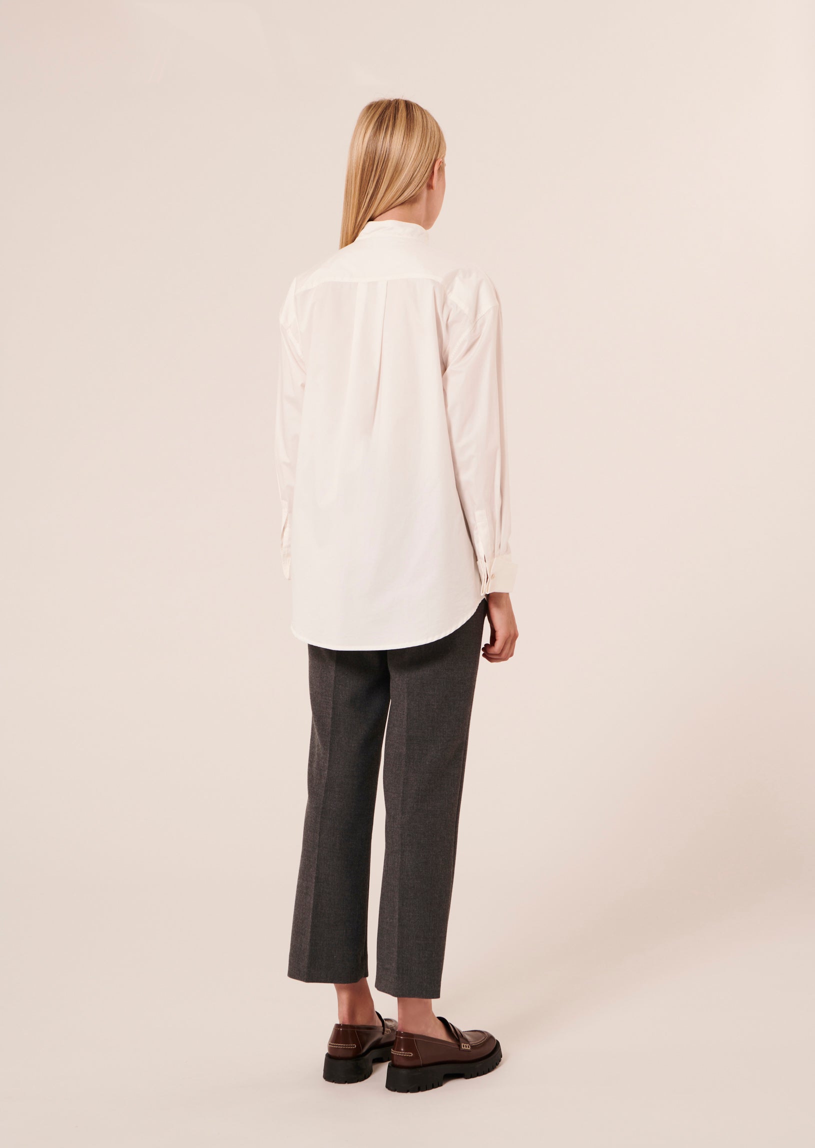 Chemise Carlina blanche en popeline Faume - seconde main