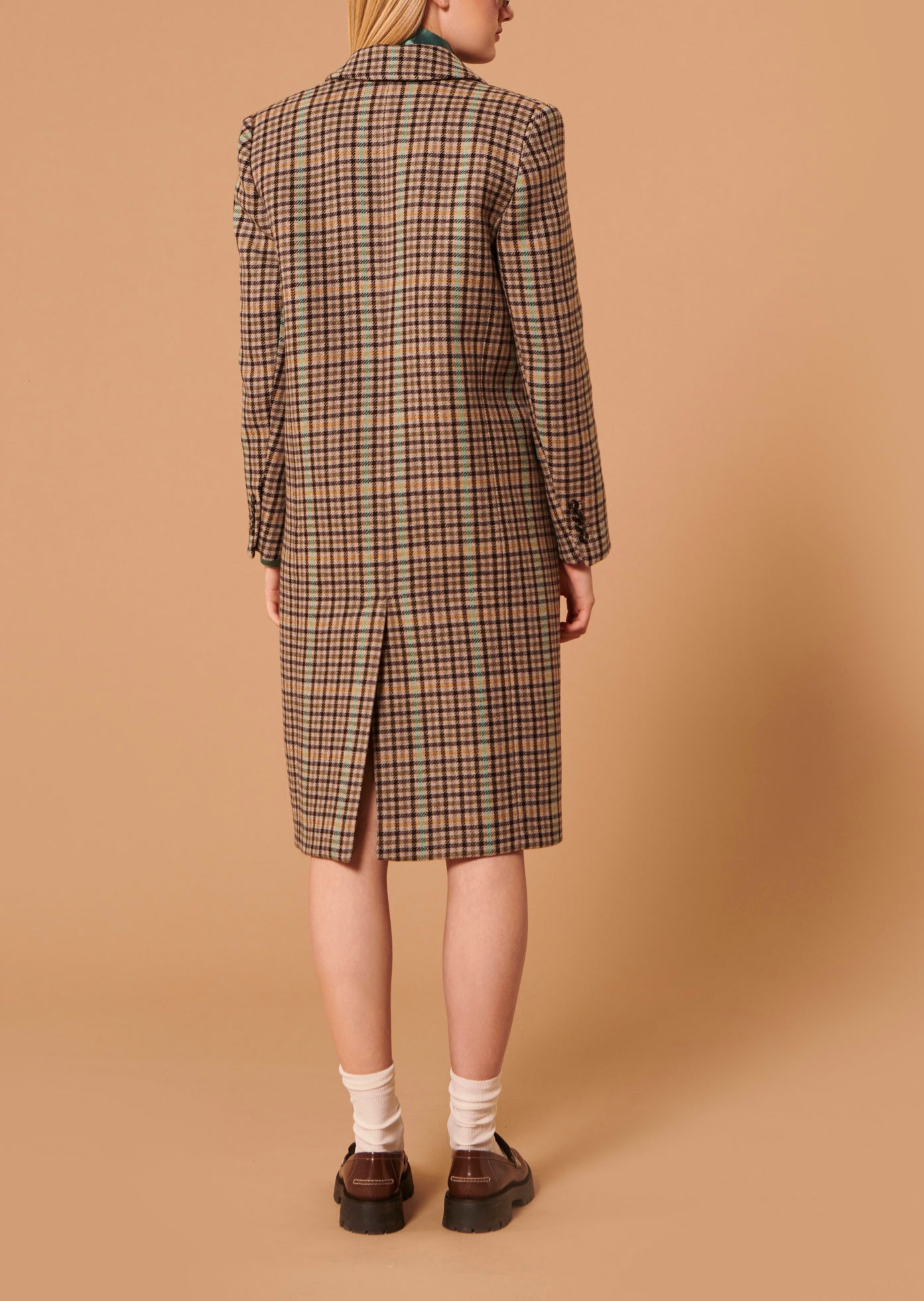 Manteau Marcus gris en tartan Faume - seconde main