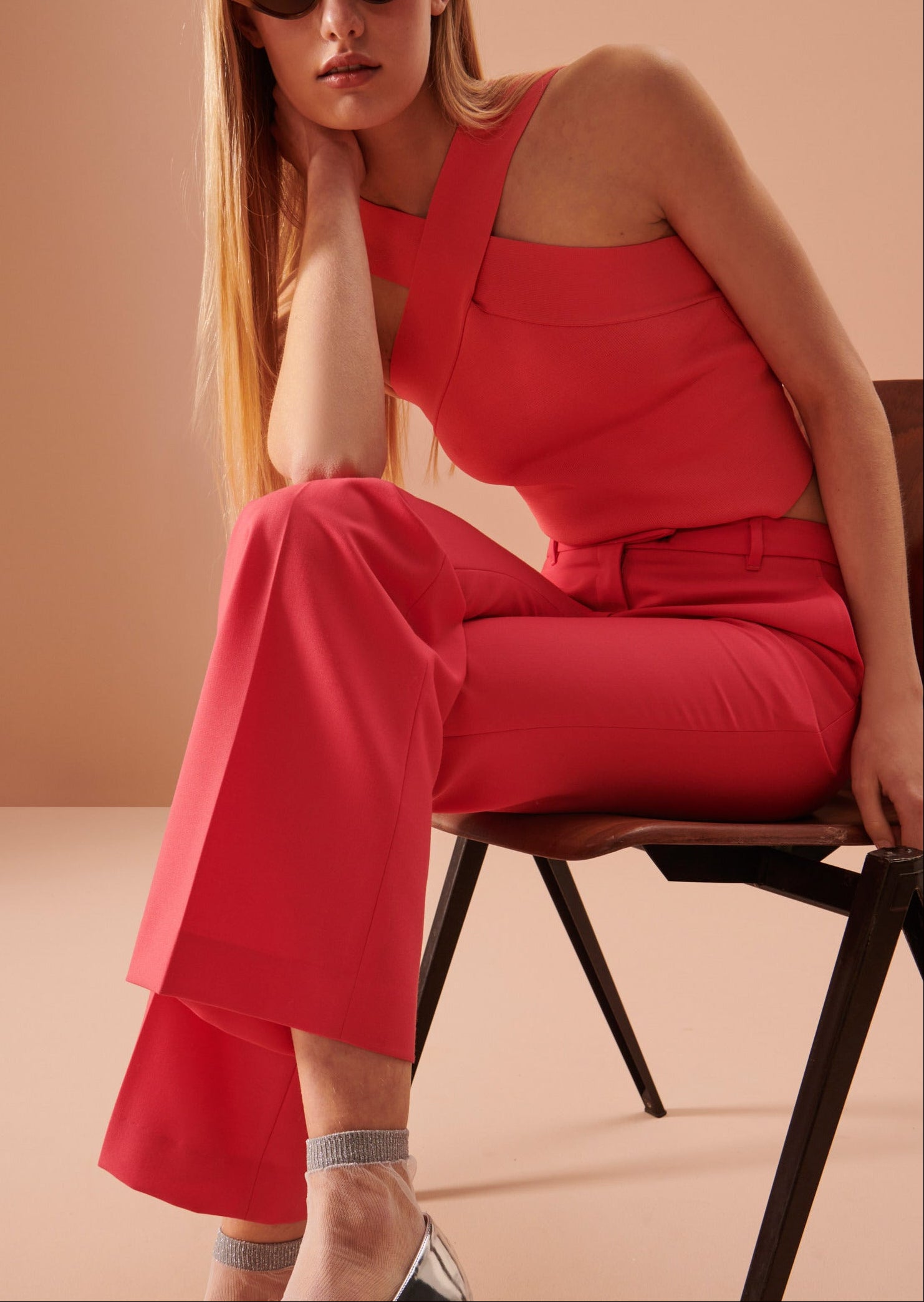 Pantalon Patti rose en laine froide Faume - seconde main