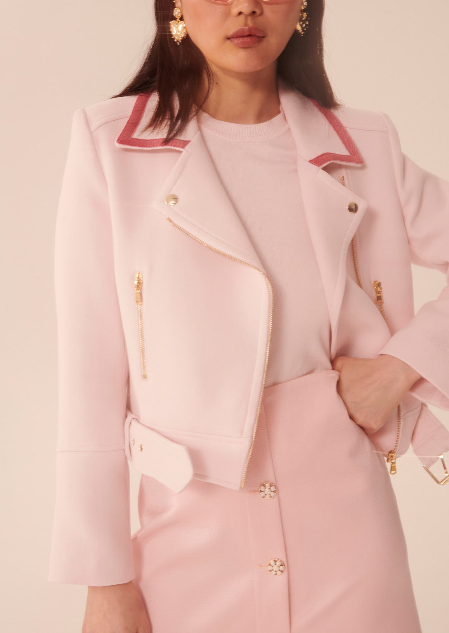 Veste Vittorio rose pâle en coton Faume - seconde main