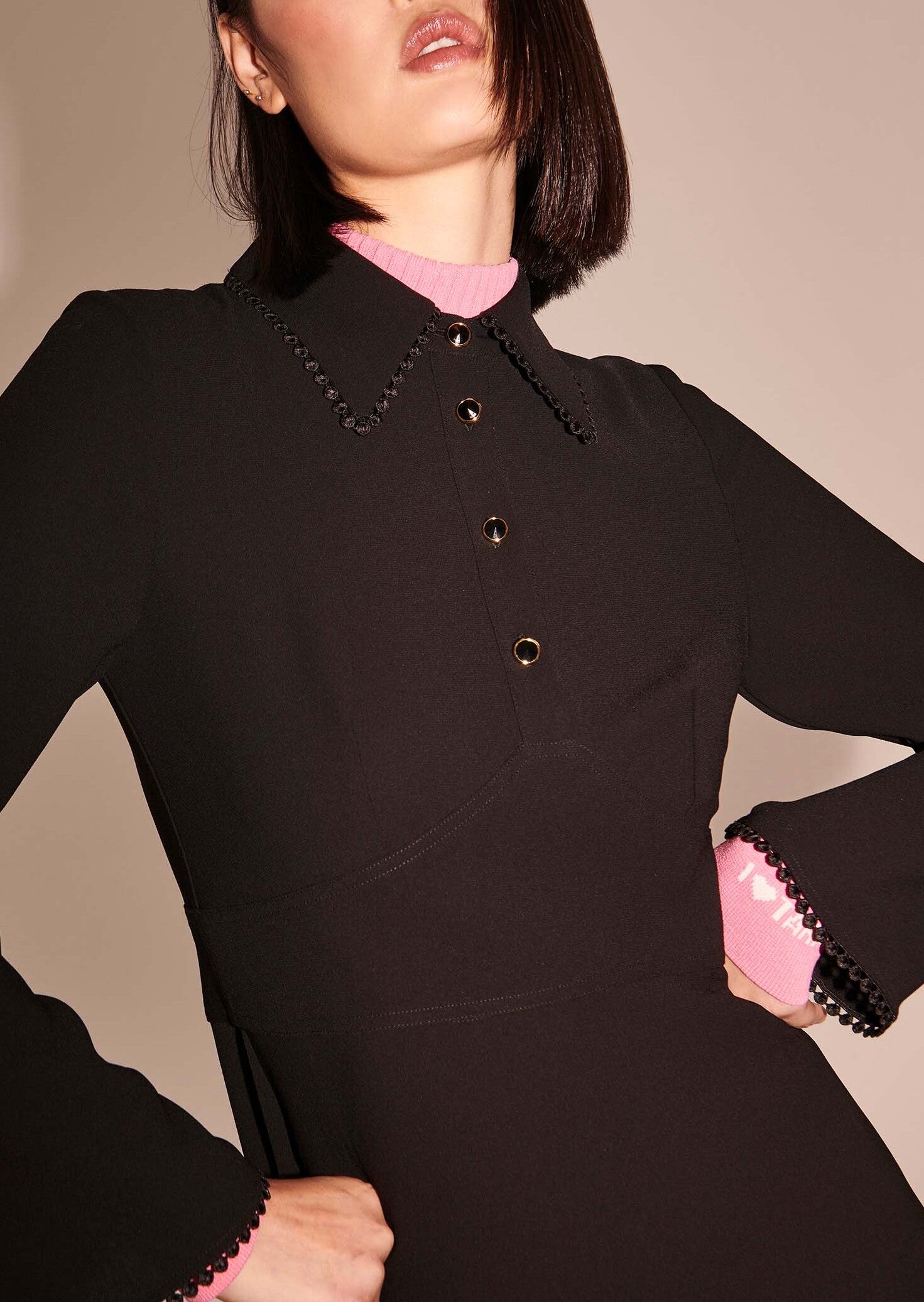 Robe Rielle noire en crêpe Faume - seconde main