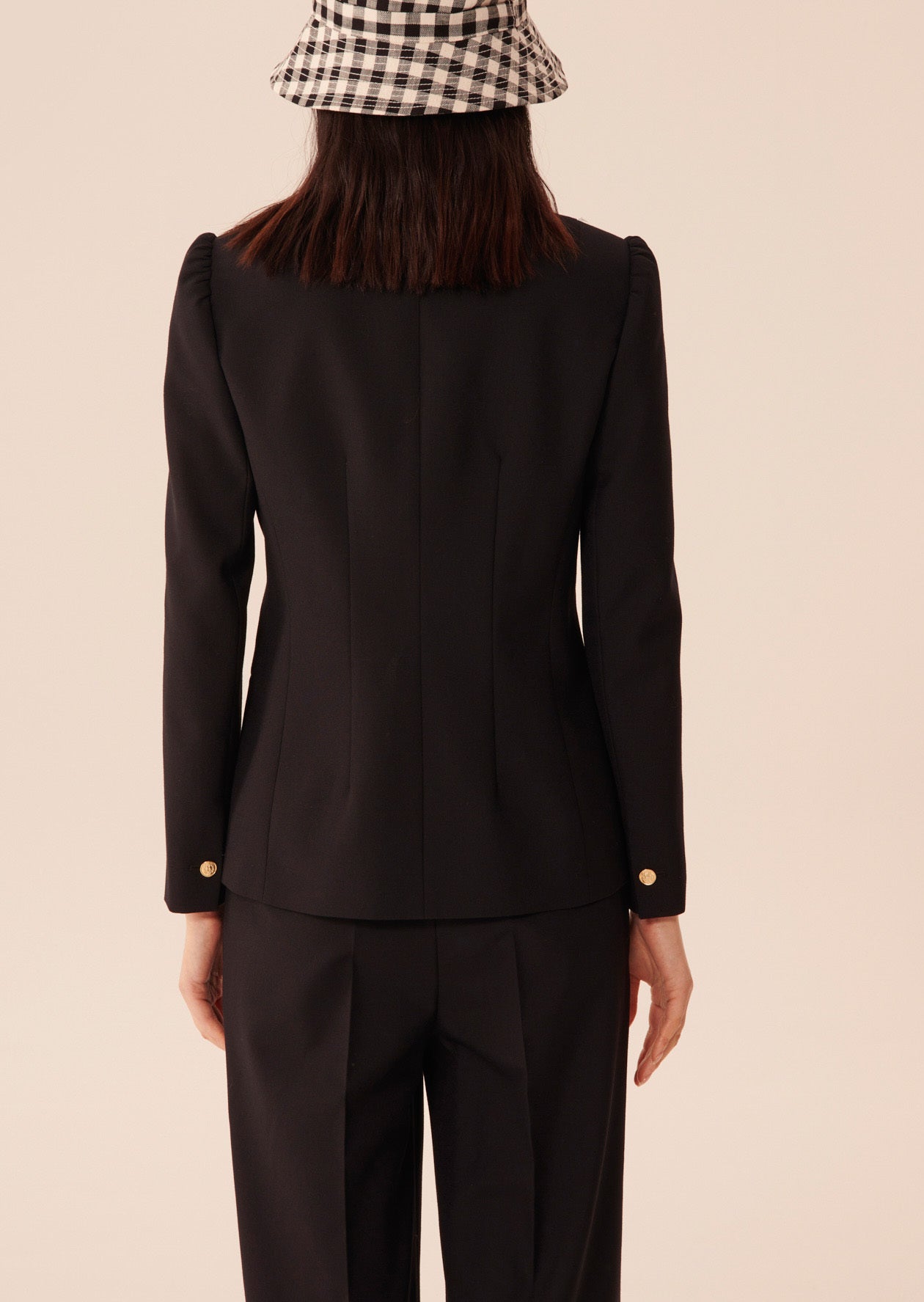 Veste Vitae noire en toile tailleur Faume - seconde main