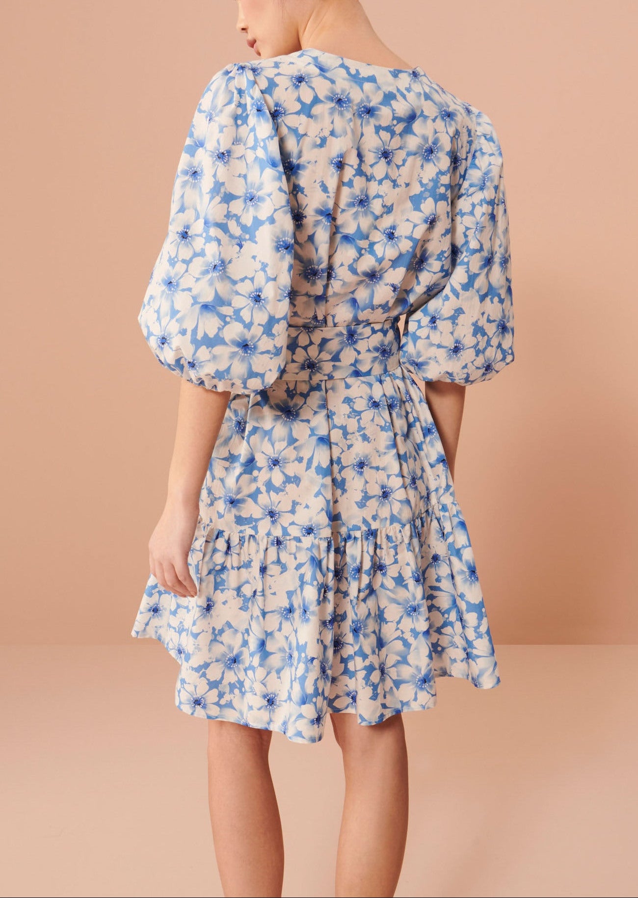 Robe Rosabetta bleue imprimé fleuri Faume - seconde main