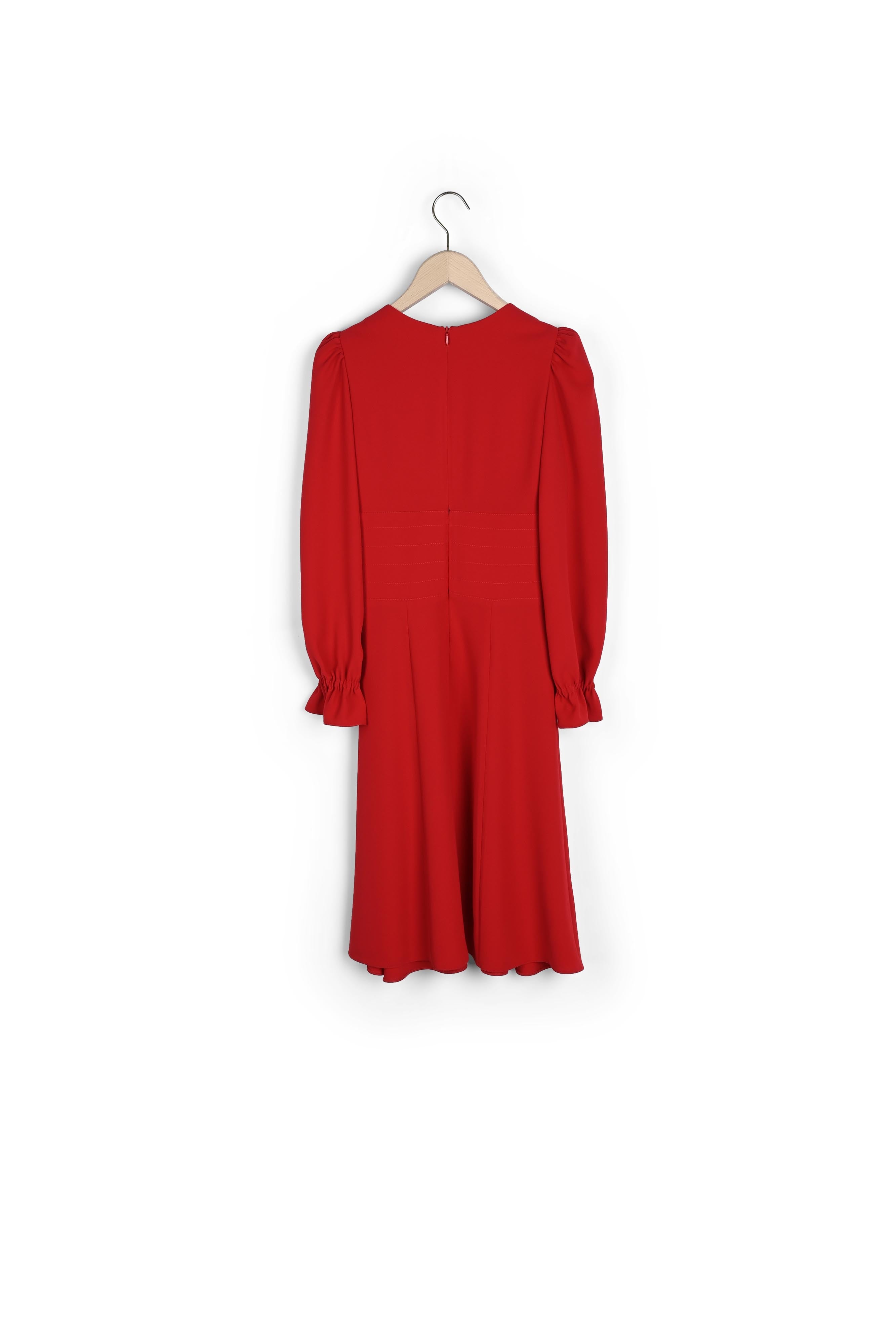Robe Rosaria rouge en crêpe Faume - seconde main