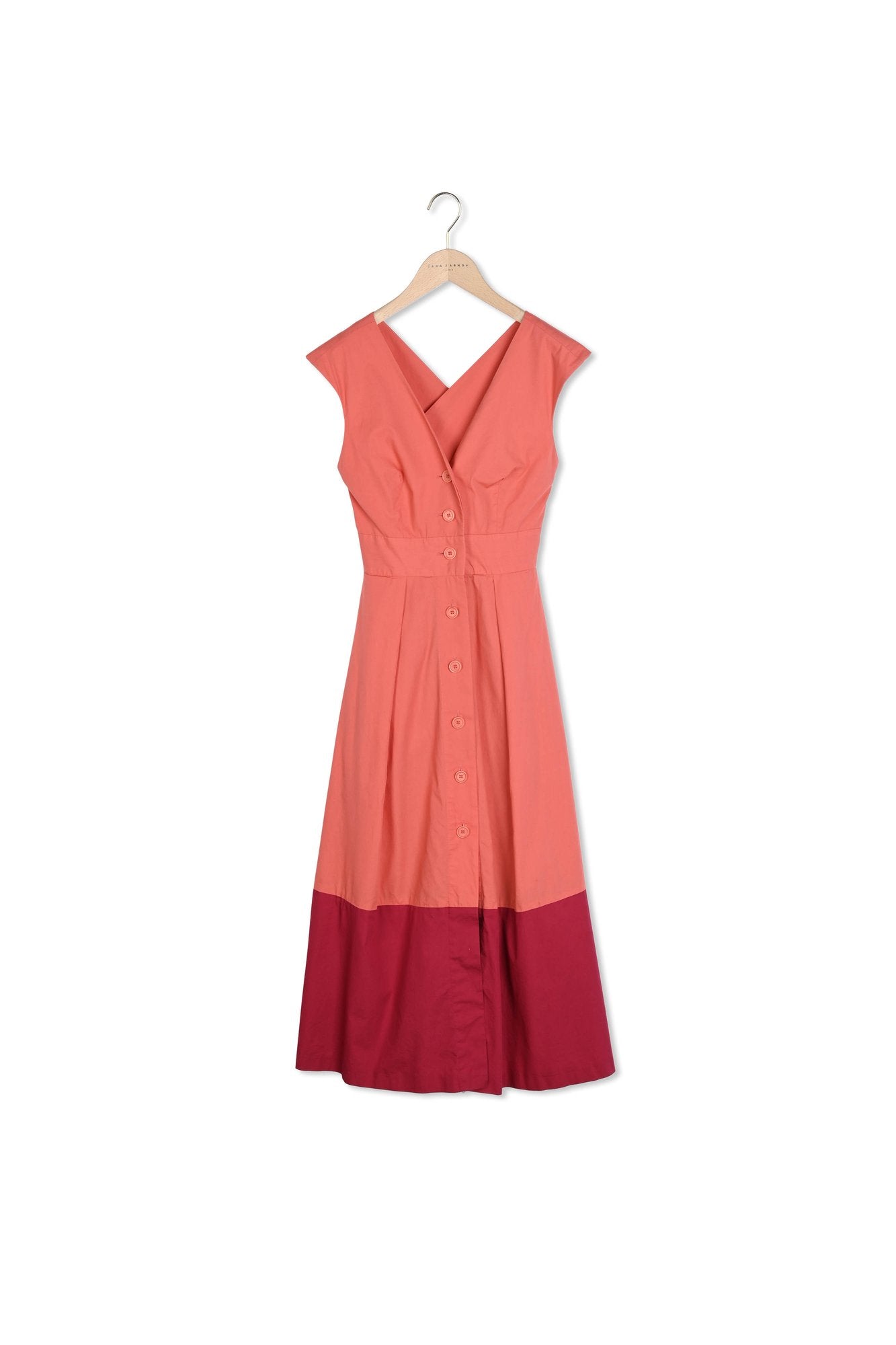 Robe en popeline de coton rose Faume - seconde main