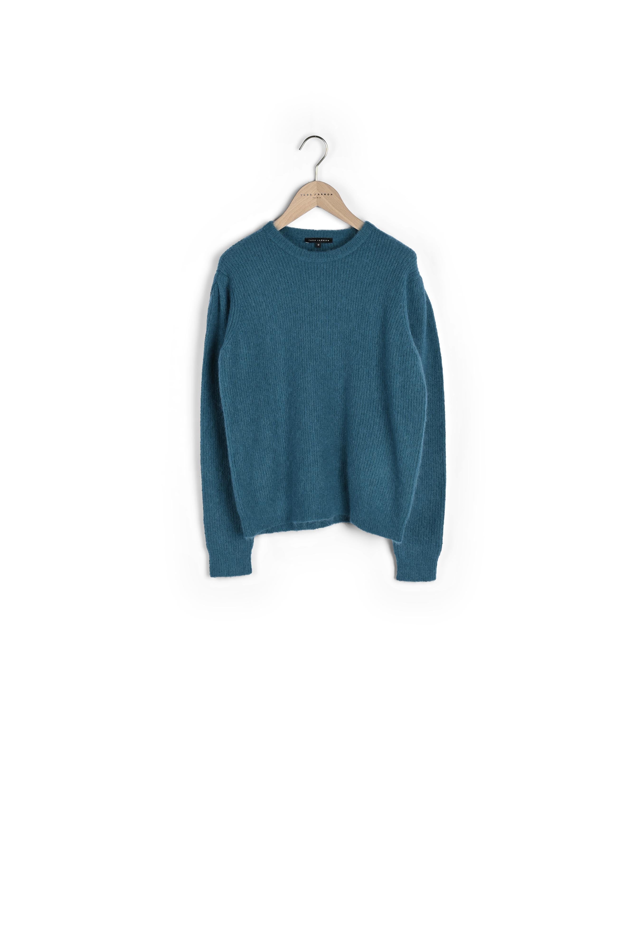 Pull Natou en maille mohair à épaulettes menthe Faume - seconde main