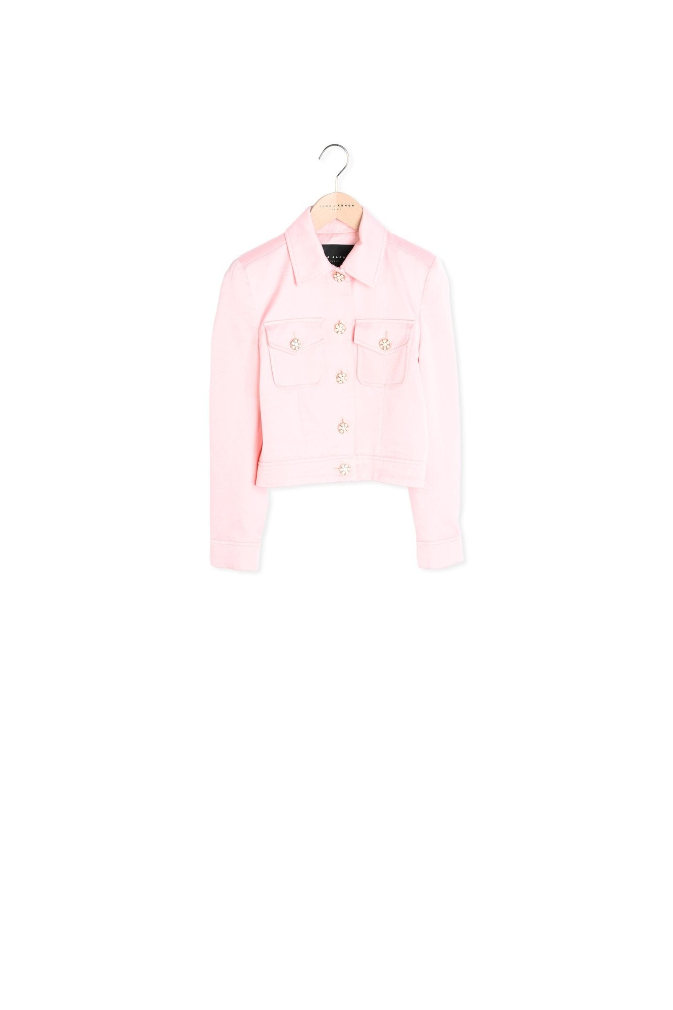 Veste Vascano rose pâle en coton satiné Faume - seconde main