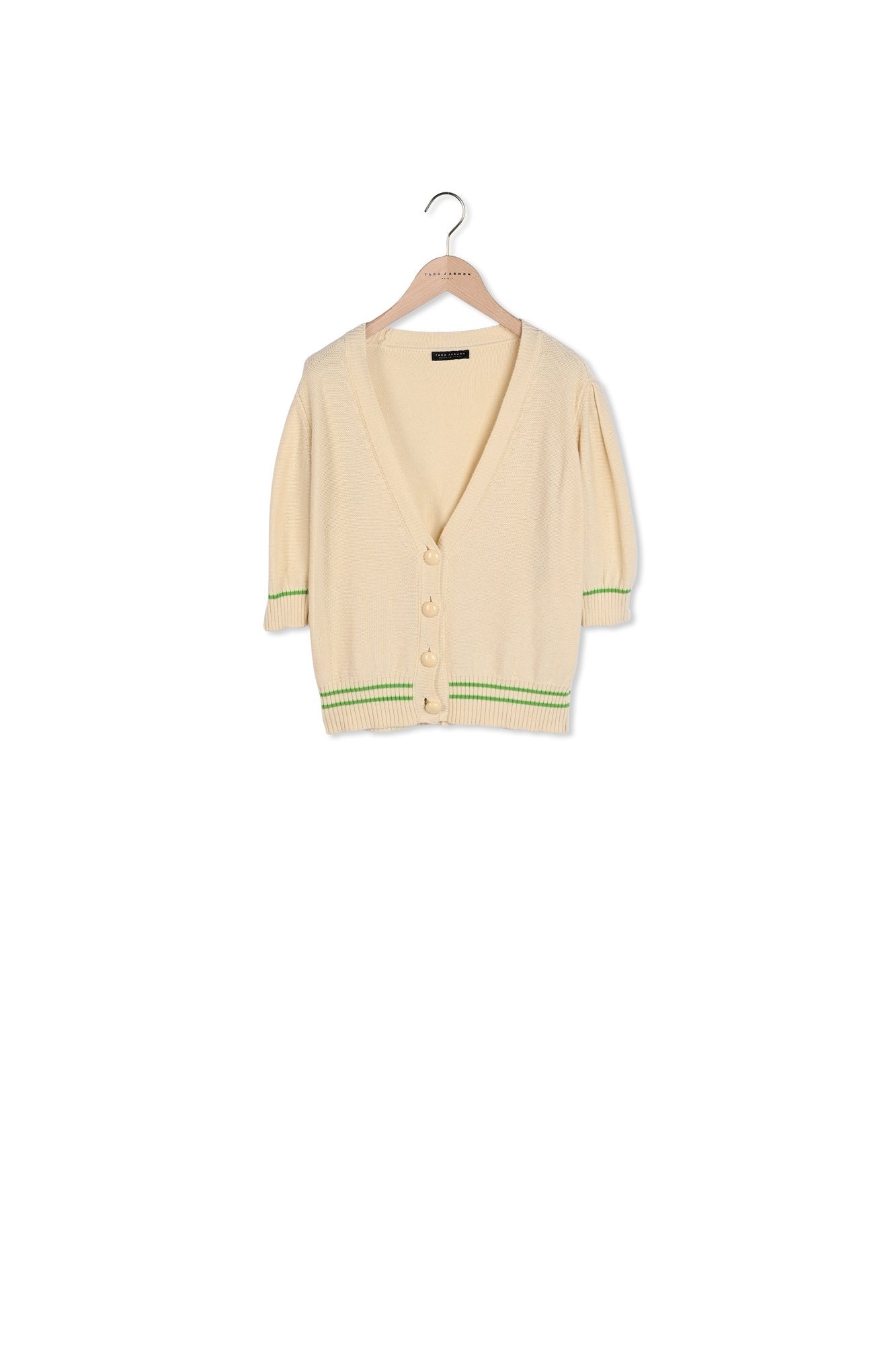 Gilet Guillaume écru en maille Faume - seconde main