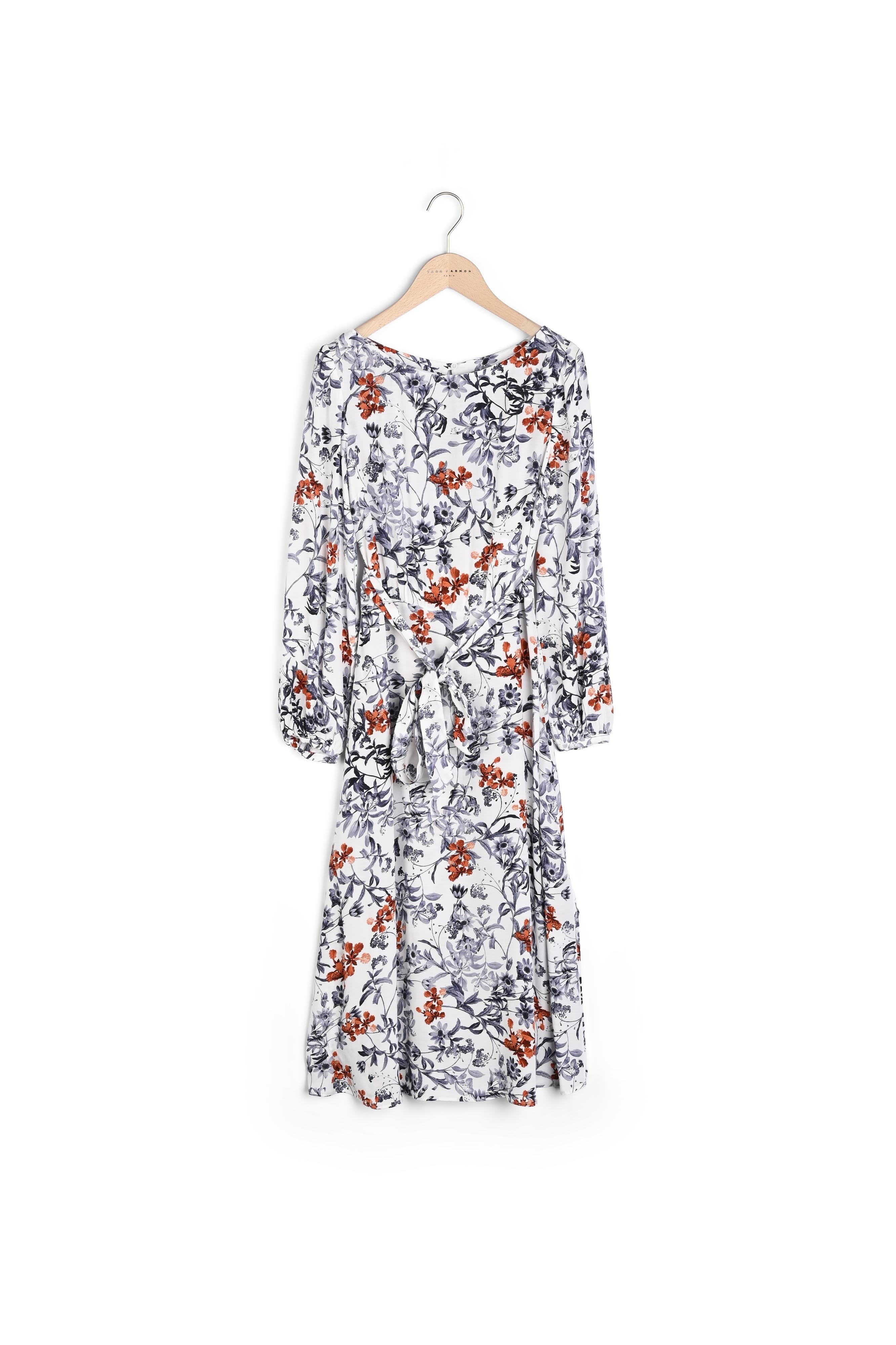 Robe longue Rilly en viscose imprimé fleurs japonaises Faume - seconde main