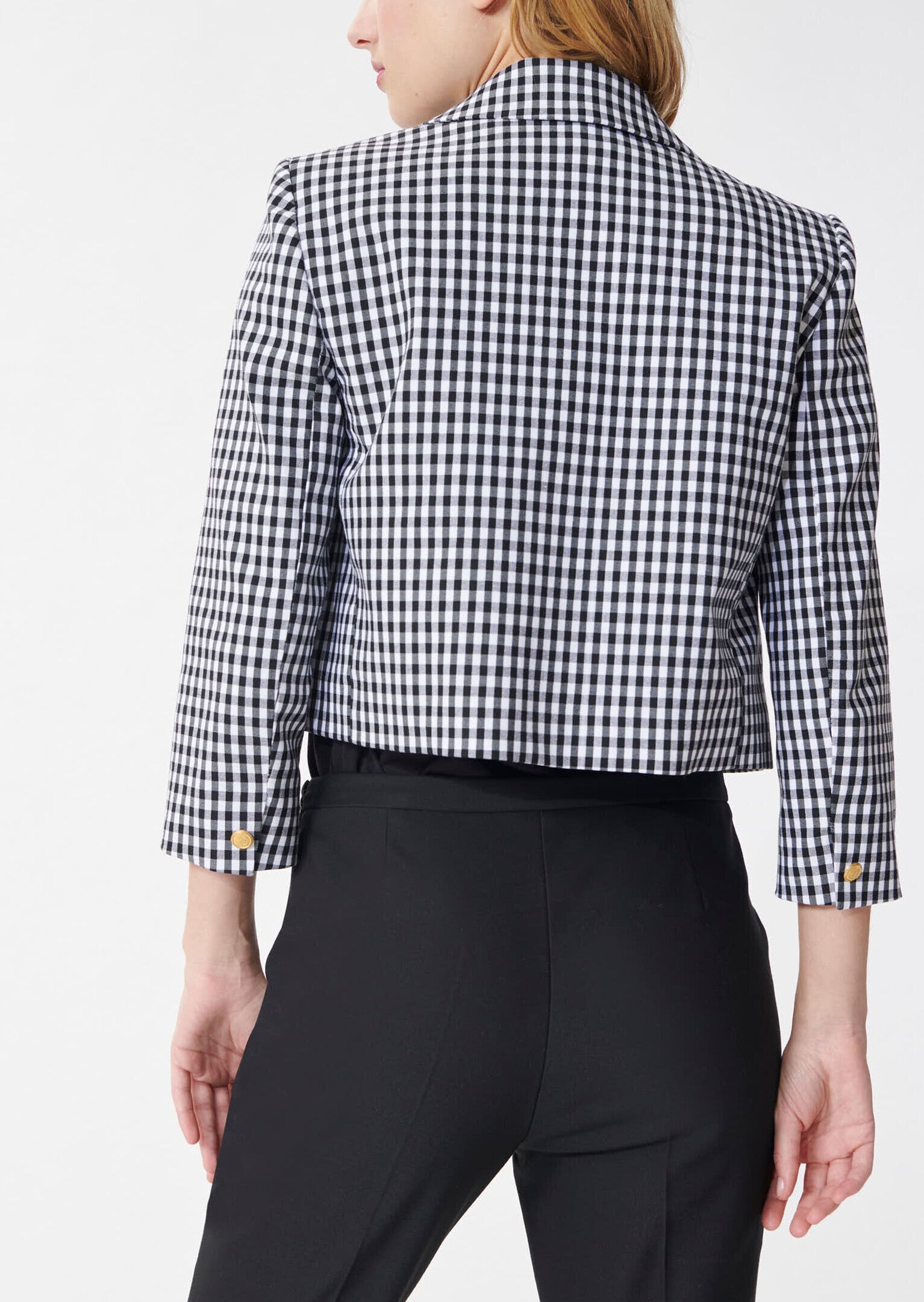 Veste Vigo noire en vichy de coton Faume - seconde main