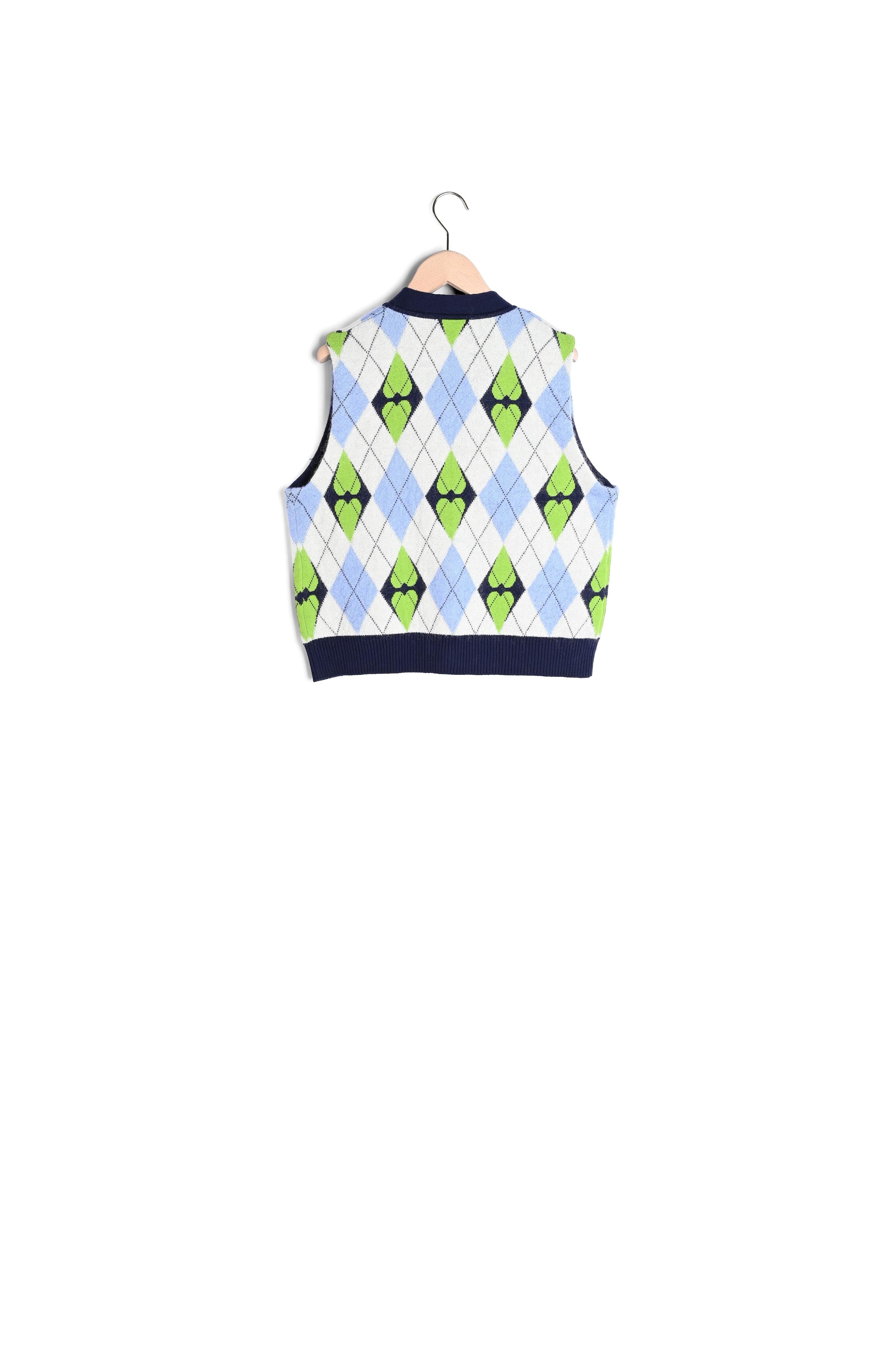 Gilet Georges bleu en coton et mohair Faume - seconde main