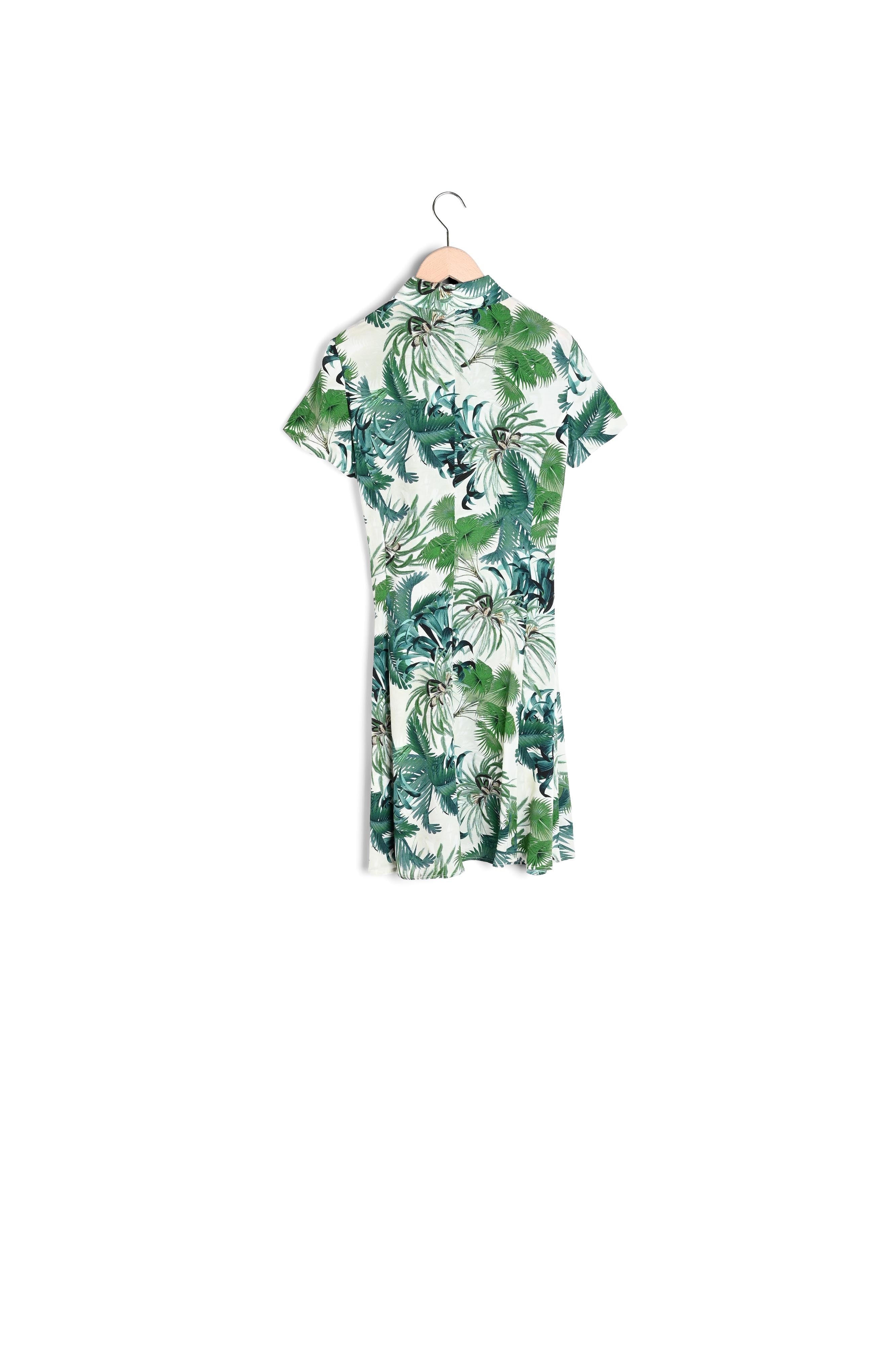 Robe chemise Rekka imprimé palmier effet cache-coeur Faume - seconde main