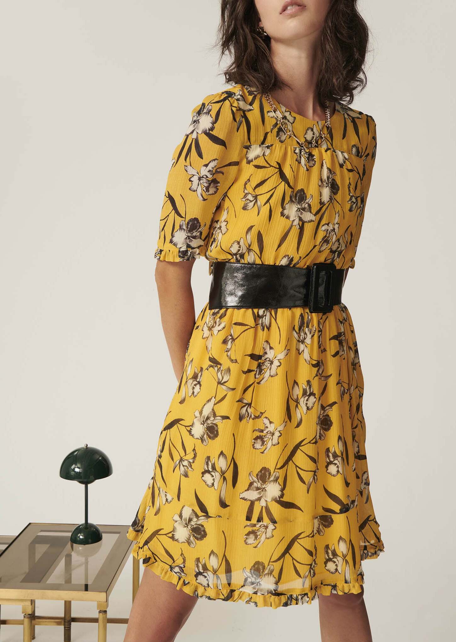 Robe Rioha jaune imprimé fleuri Faume - seconde main