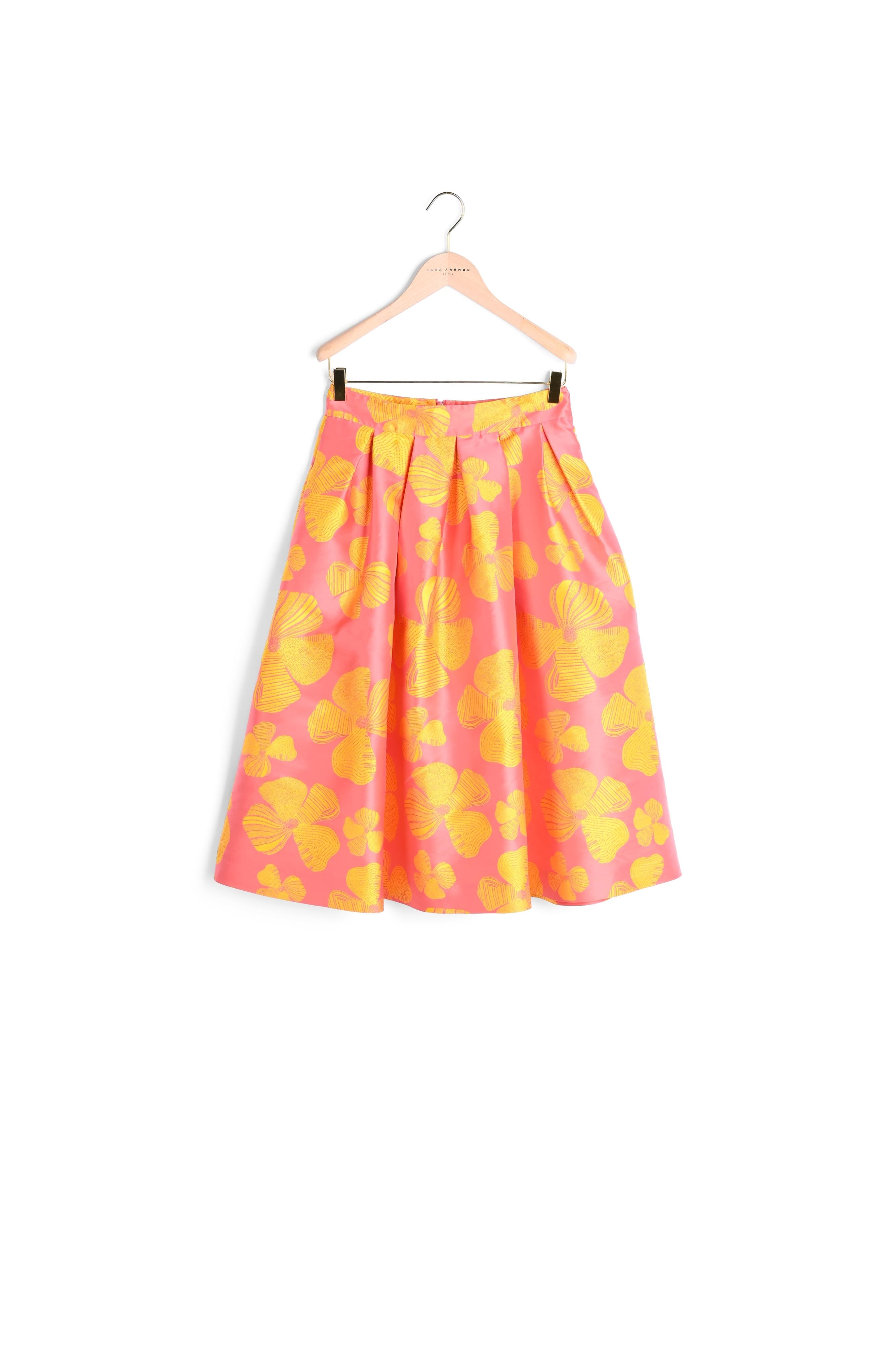 Jupe midi imprimé fleurs de Tahiti Faume - seconde main