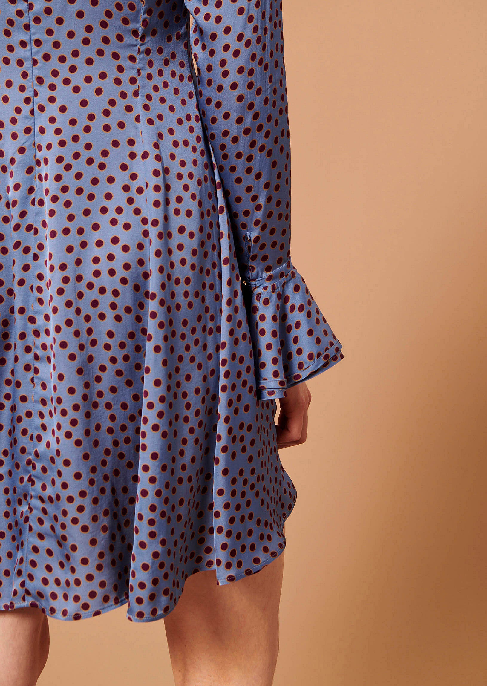 Robe Rael bleue imprimé à pois Faume - seconde main