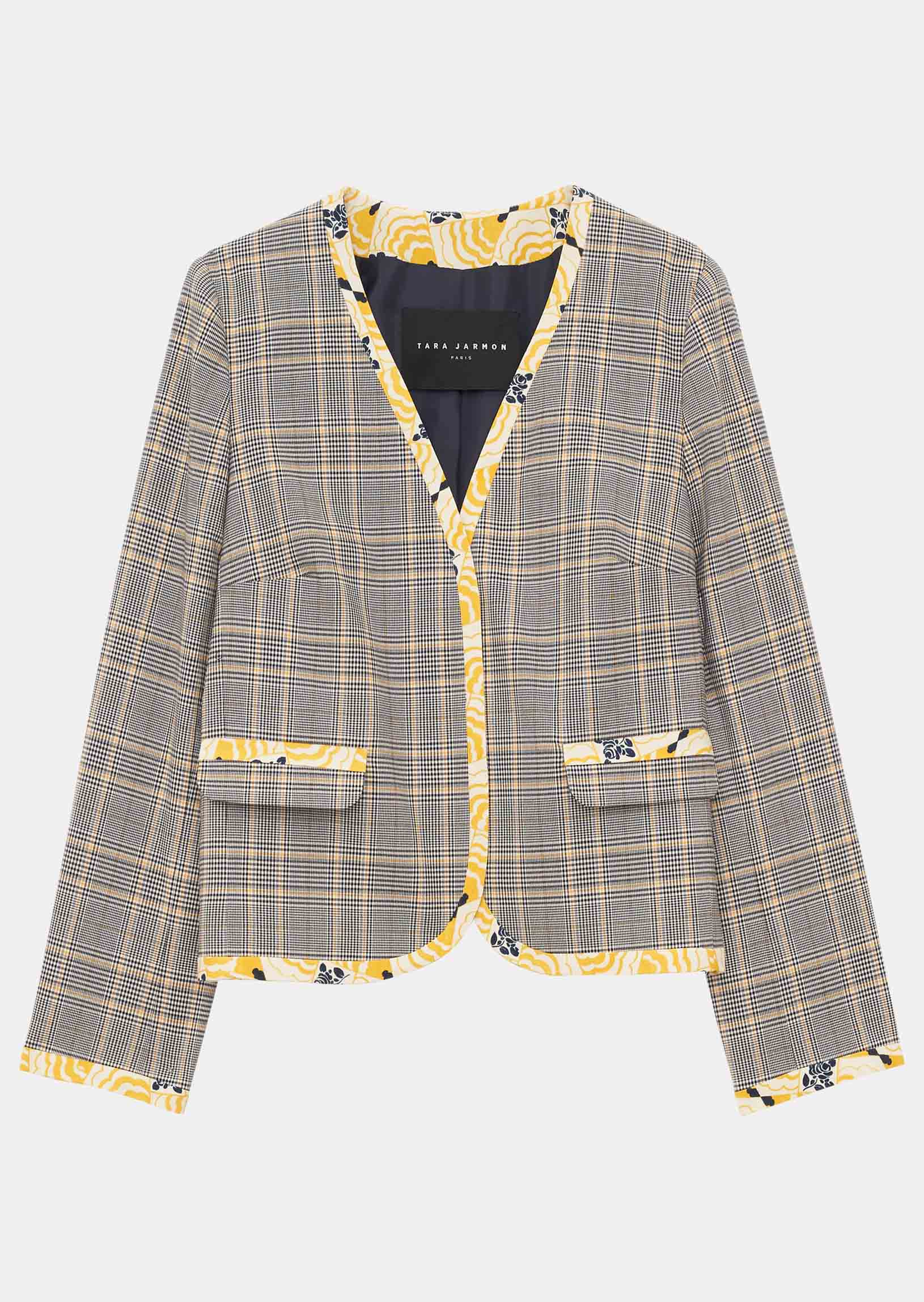 Veste Valoma noire en tartan Faume - seconde main