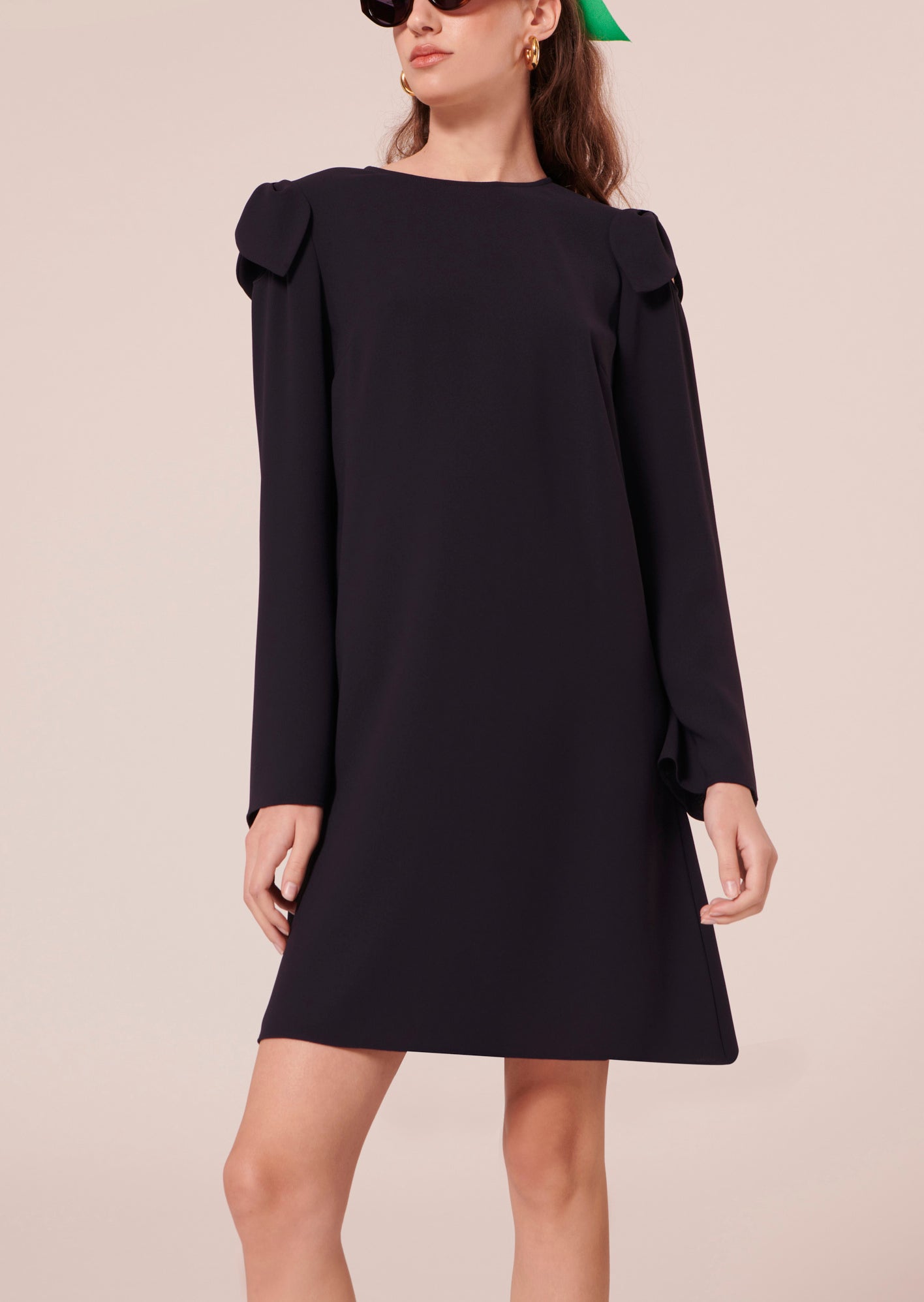 Robe Renato bleu nuit en crêpe Faume - seconde main