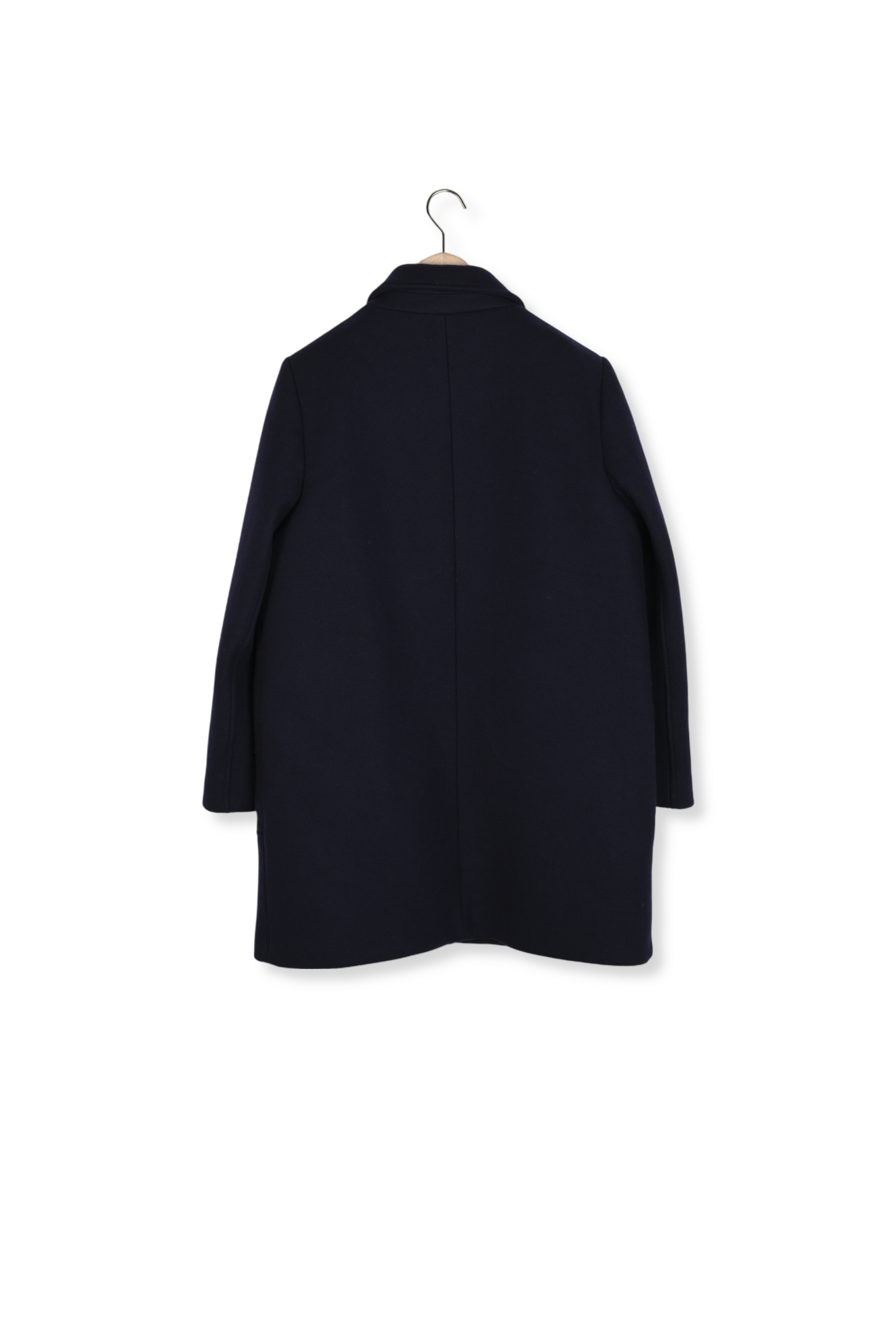 Manteau bleu nuit en drap caban Marley Faume - seconde main