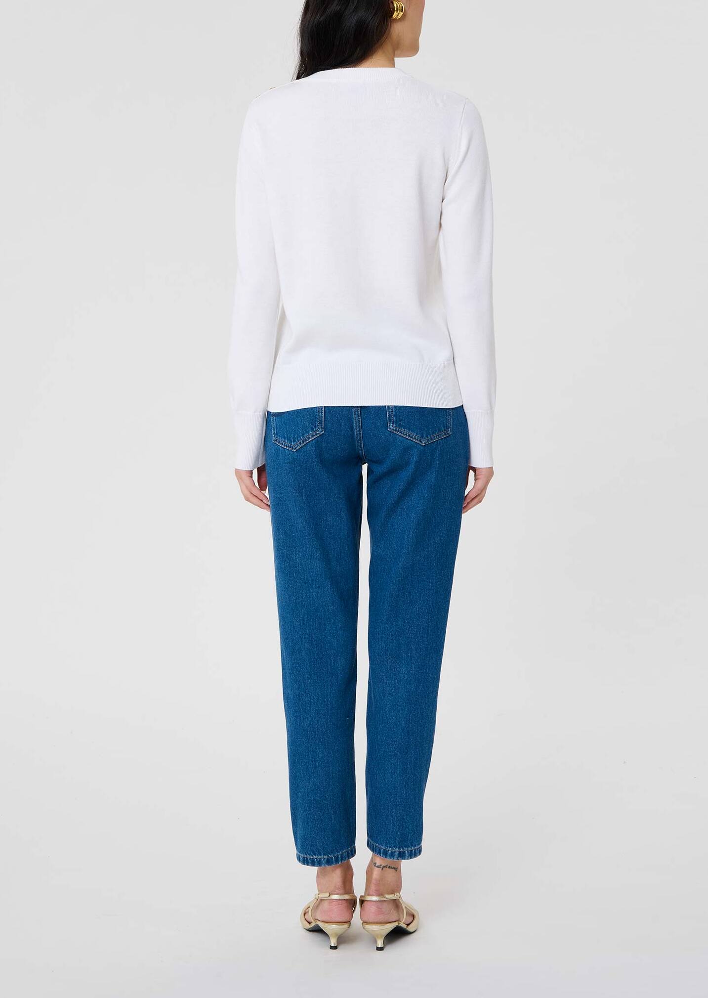 Pull écru en laine Prunette Faume - seconde main