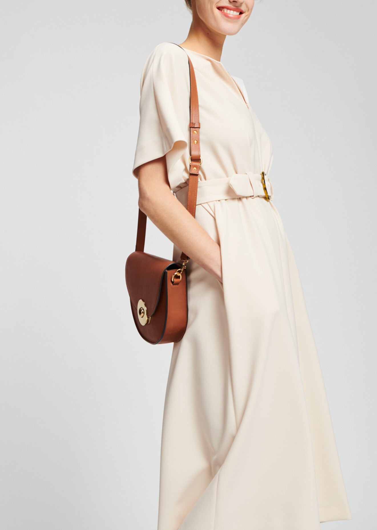 Robe écrue mi-longue Faume - seconde main