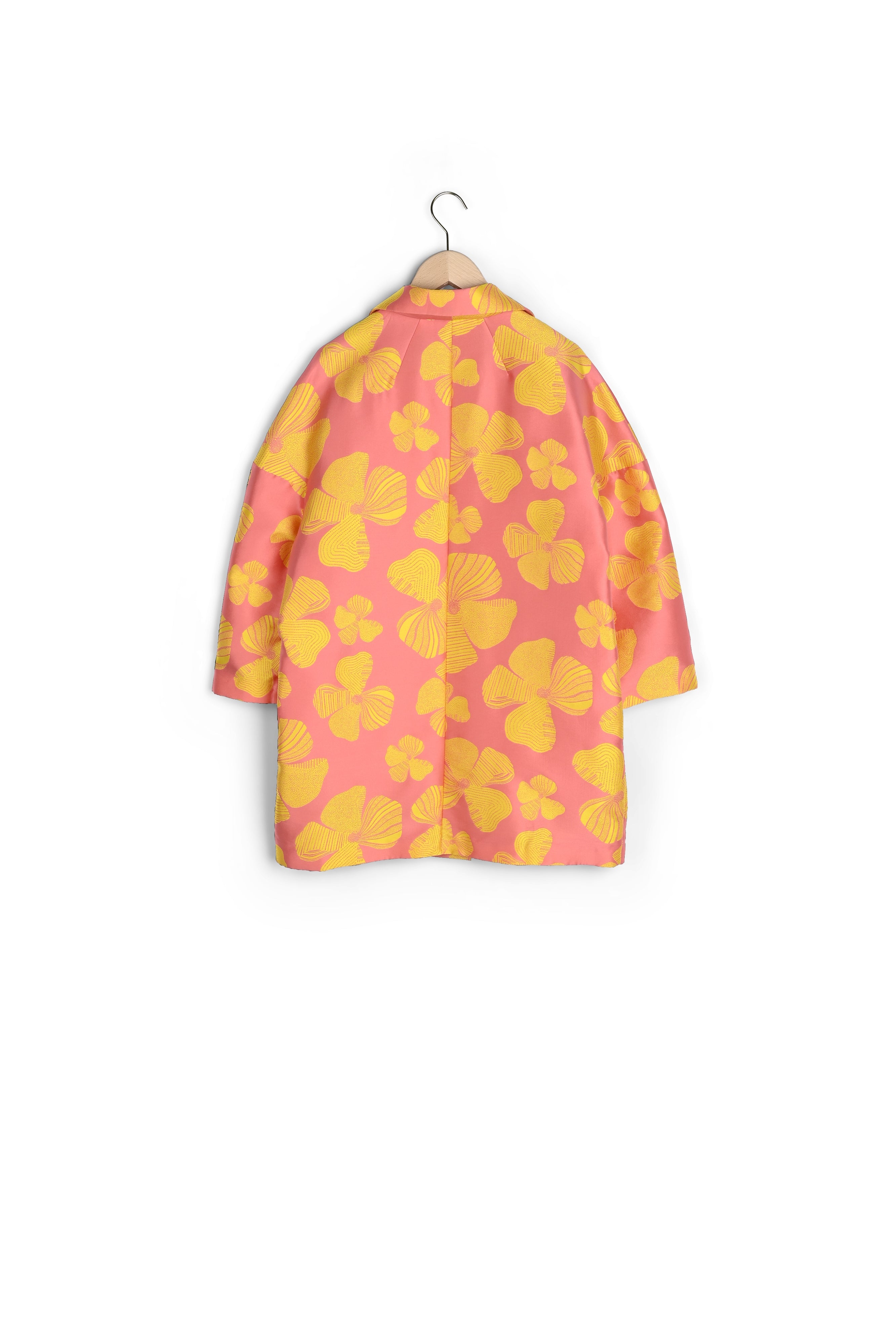 Manteau en jacquard floral vieux rose Faume - seconde main