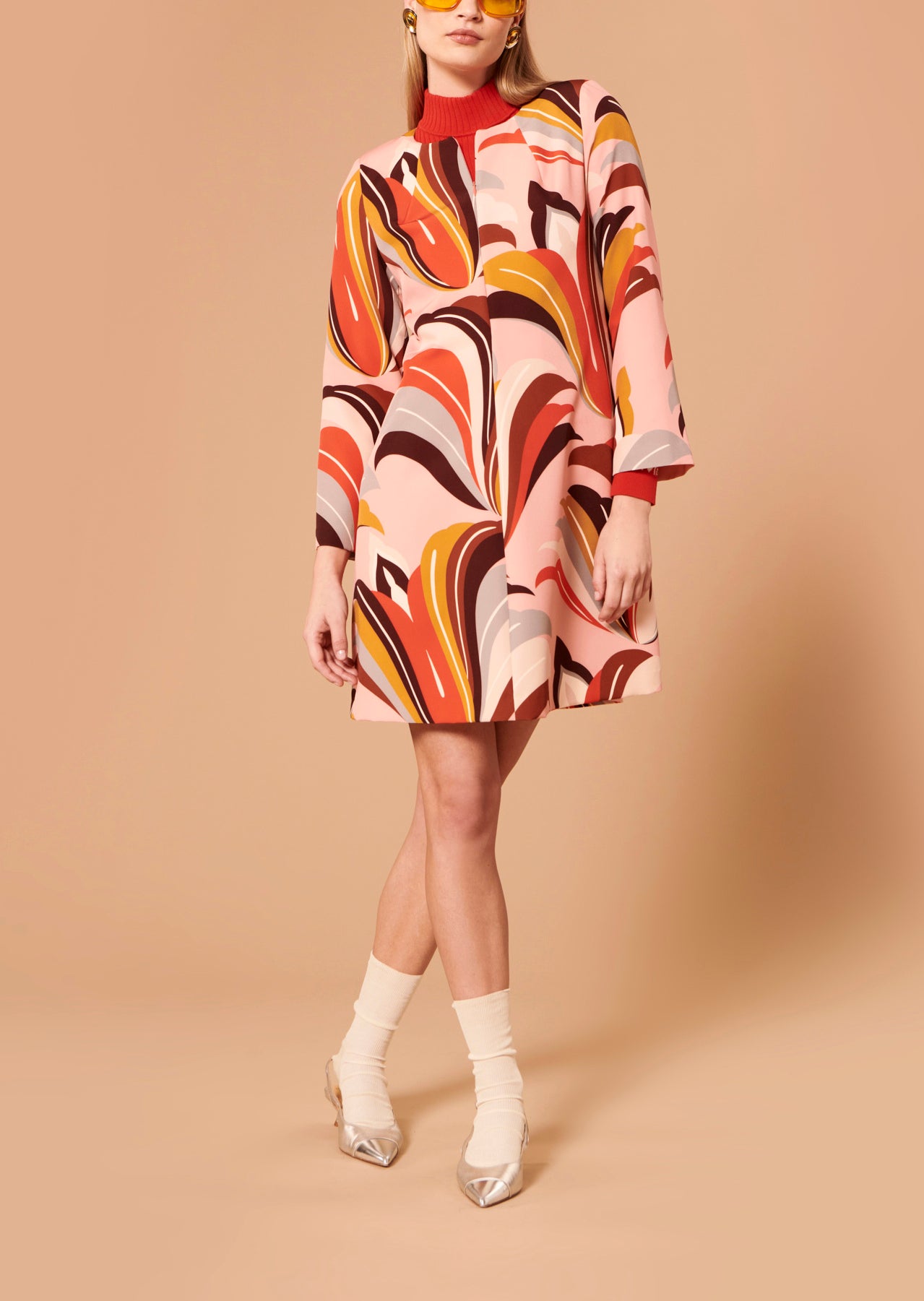 Robe Rosita marron imprimé graphique Faume - seconde main