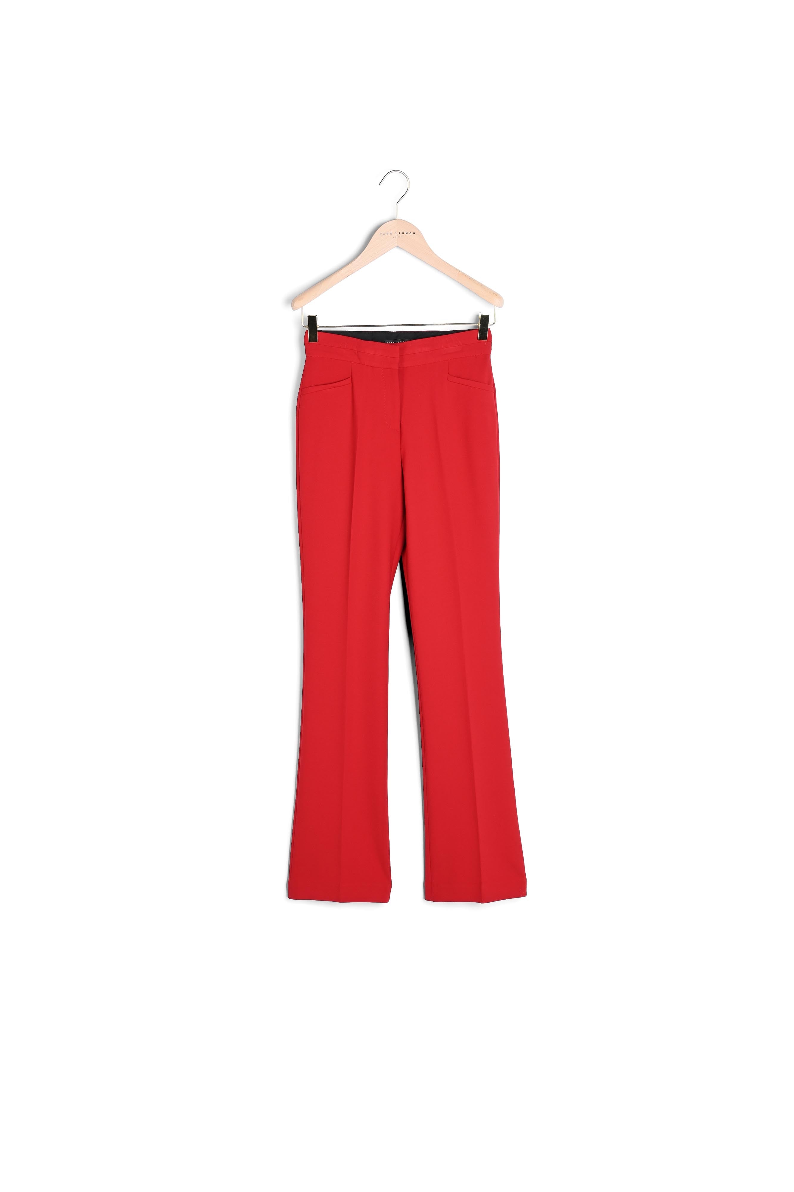 Pantalon Poppy rouge en toile double Faume - seconde main