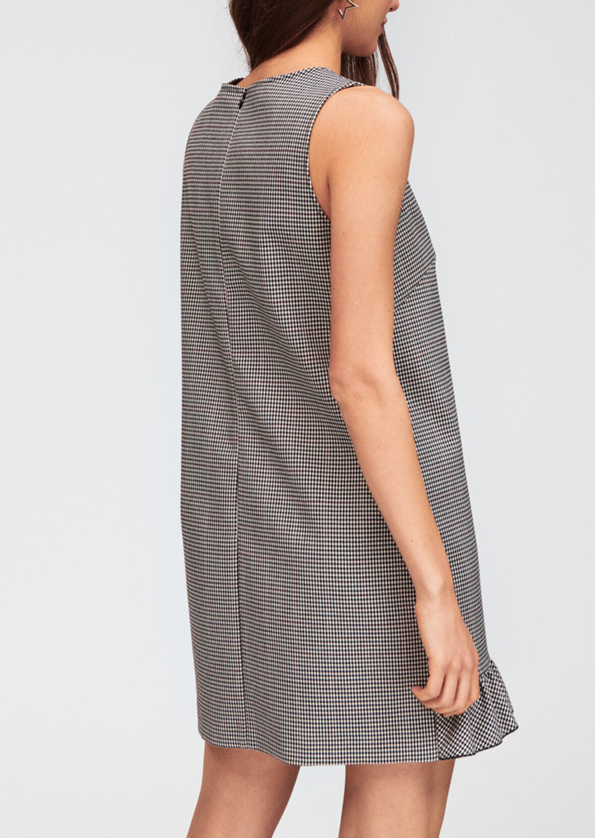 Robe à bretelles écru imprimé carreau York technique à volants Faume - seconde main