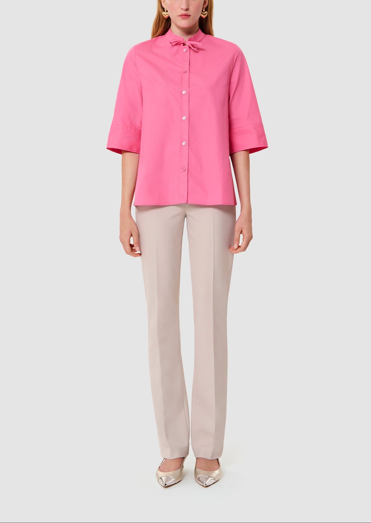 Chemise rose en popeline Clem Faume - seconde main