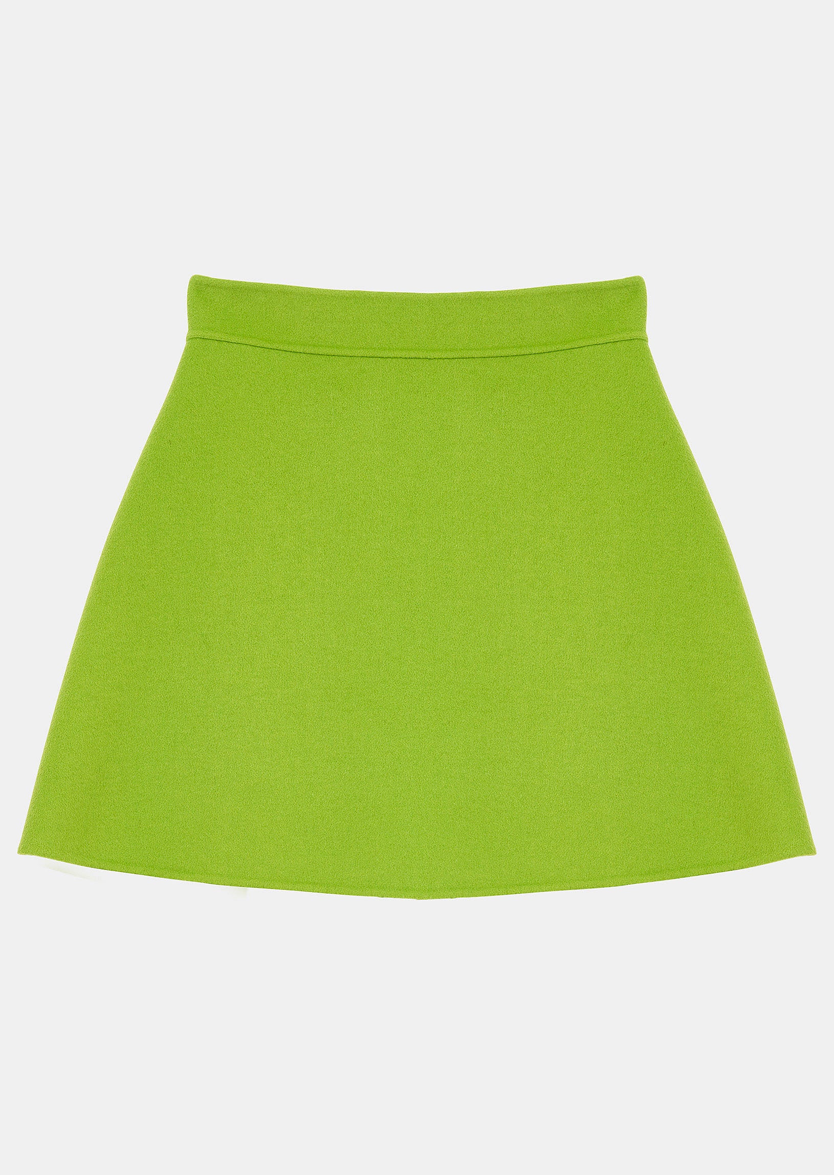 Jupe Jaina verte en laine double face Faume - seconde main