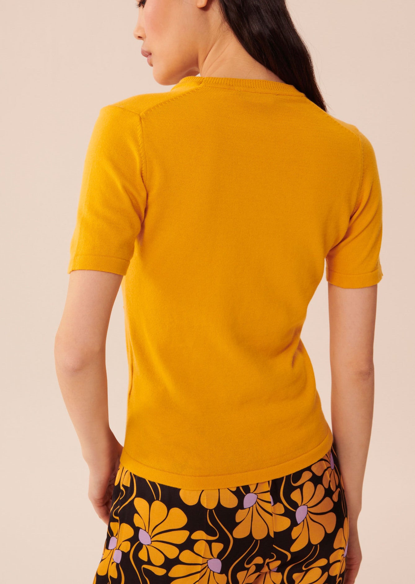 Pull Ponna jaune en coton fin Faume - seconde main