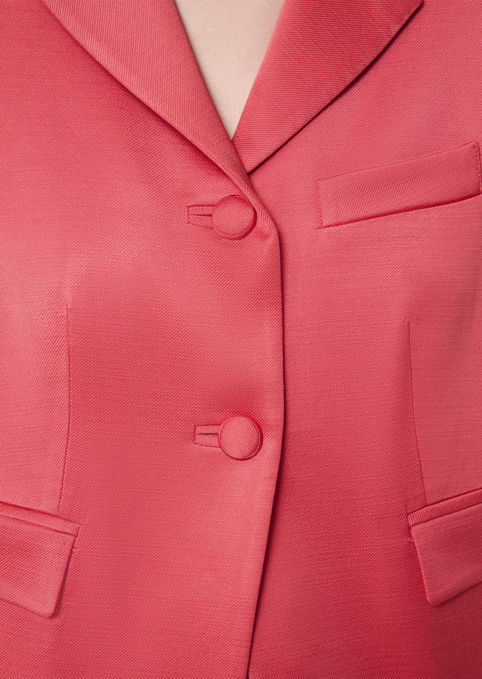 Veste rouge en lin satiné Valensole Faume - seconde main