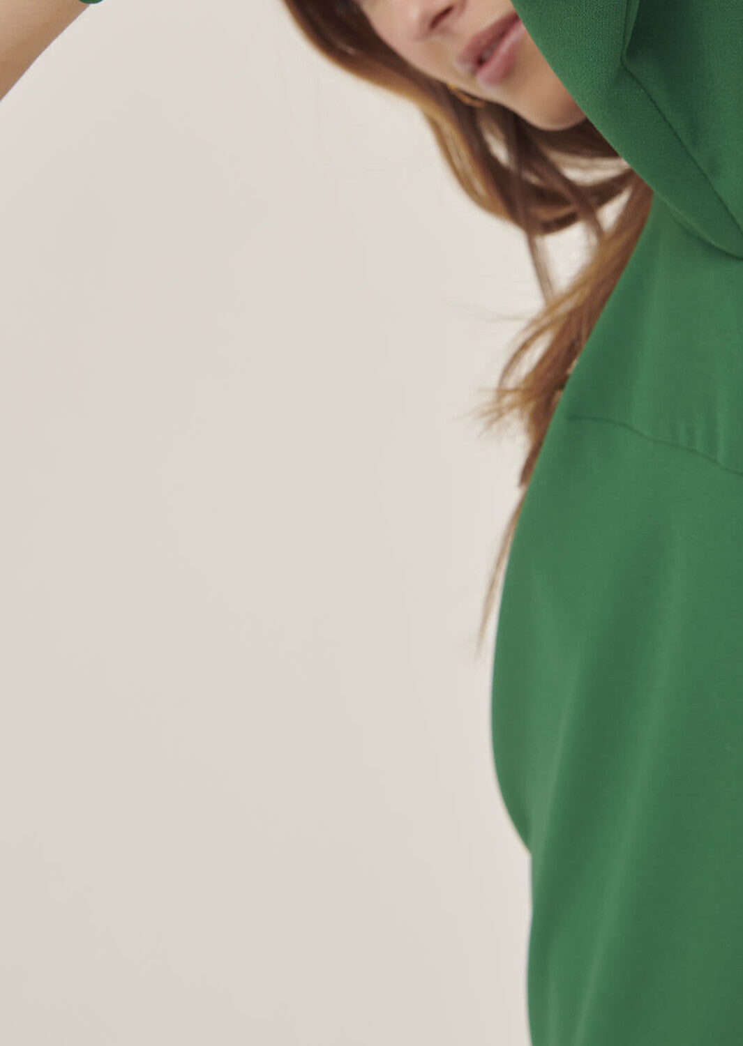 Robe Robina vert en crêpe Faume - seconde main