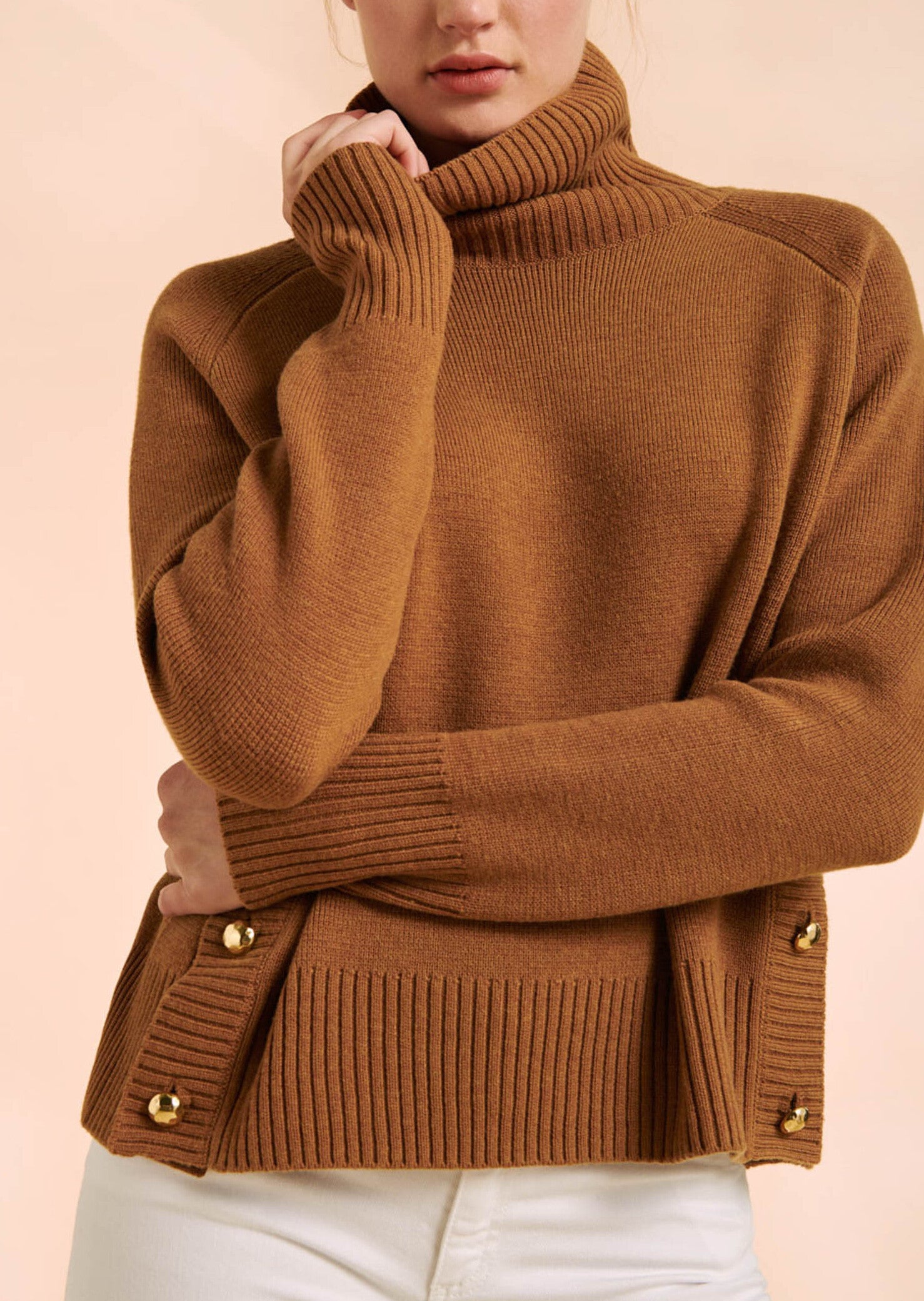 Pull Norene camel Faume - seconde main