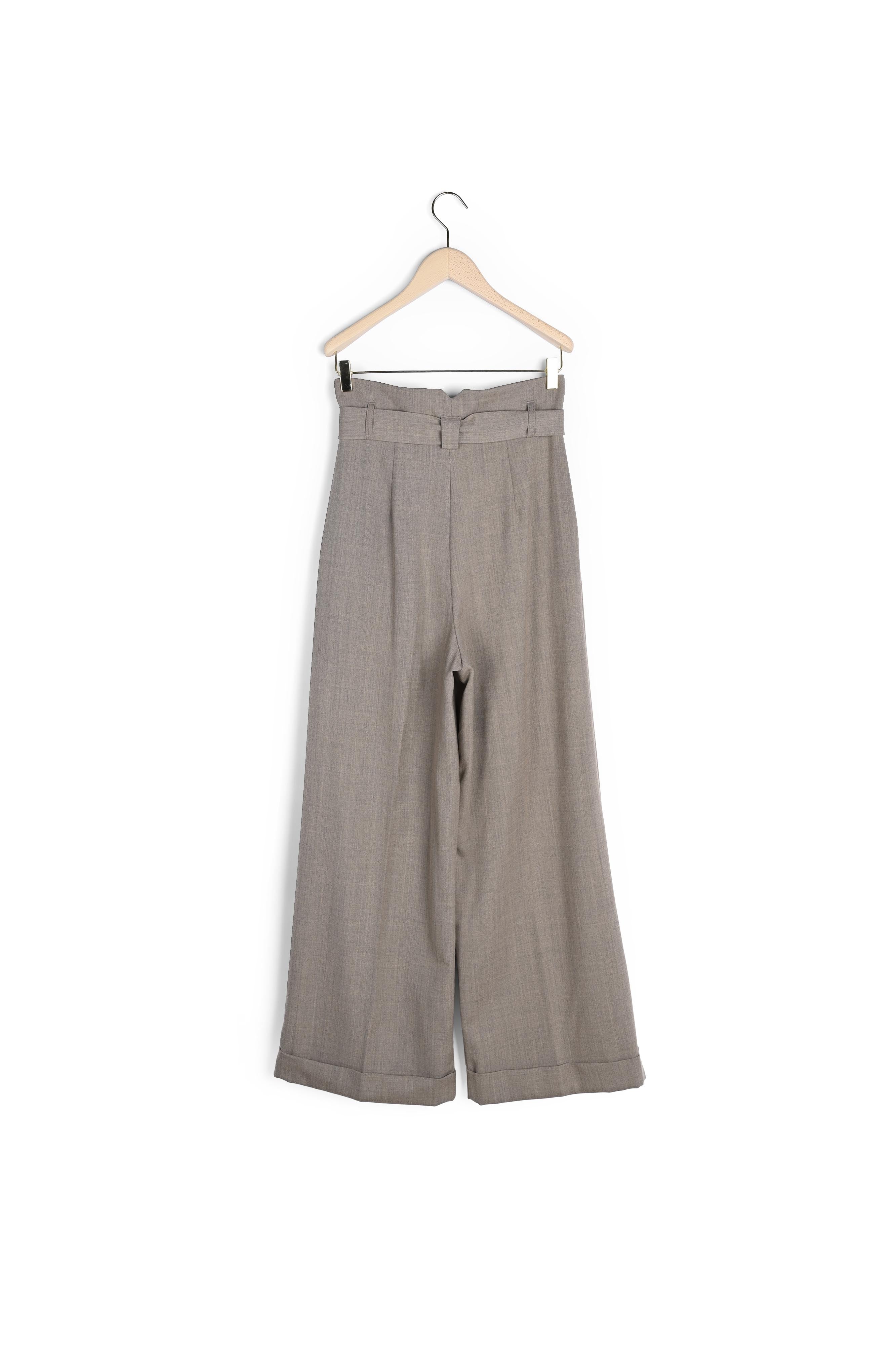 Pantalon Pyla beige en flanelle Faume - seconde main