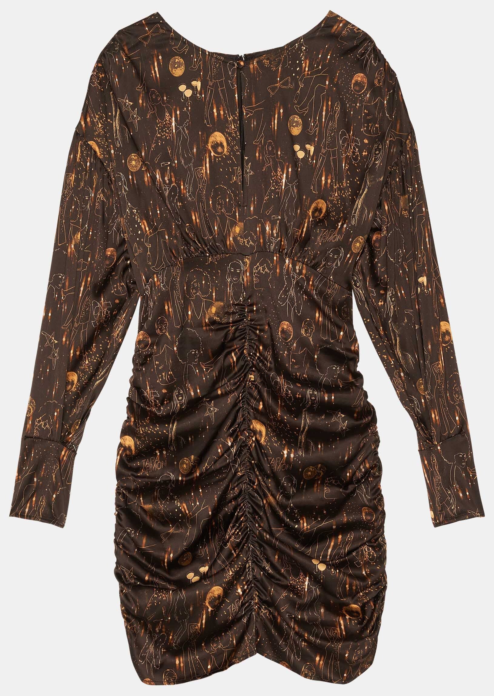 Robe Ring noire imprimé Tara Party Faume - seconde main