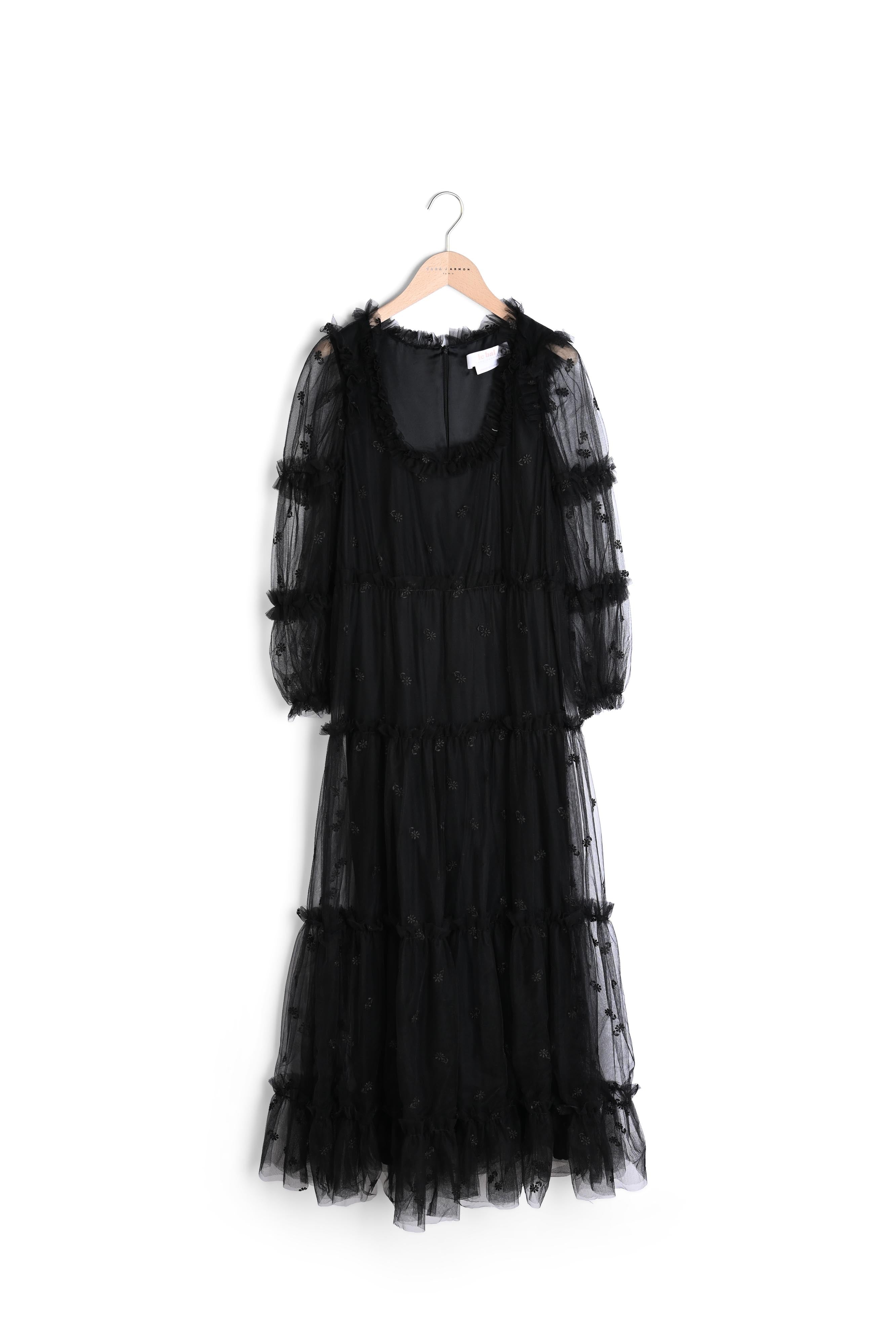 Robe de bal longue en tulle noir Faume - seconde main