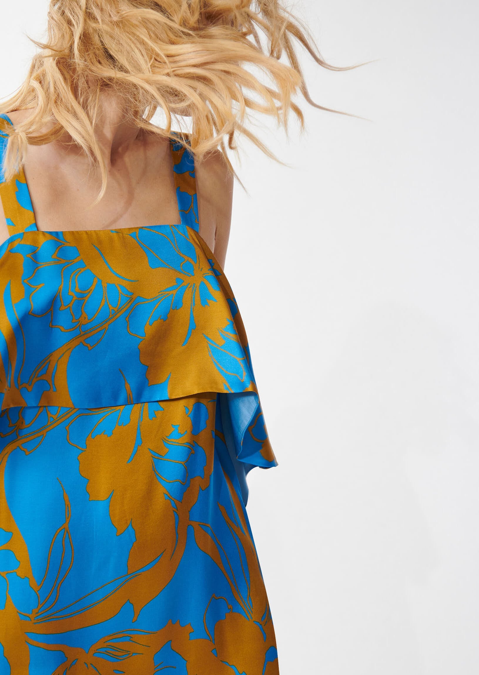 Robe Riisi mordorée imprimé maxi fleurs en viscose Faume - seconde main