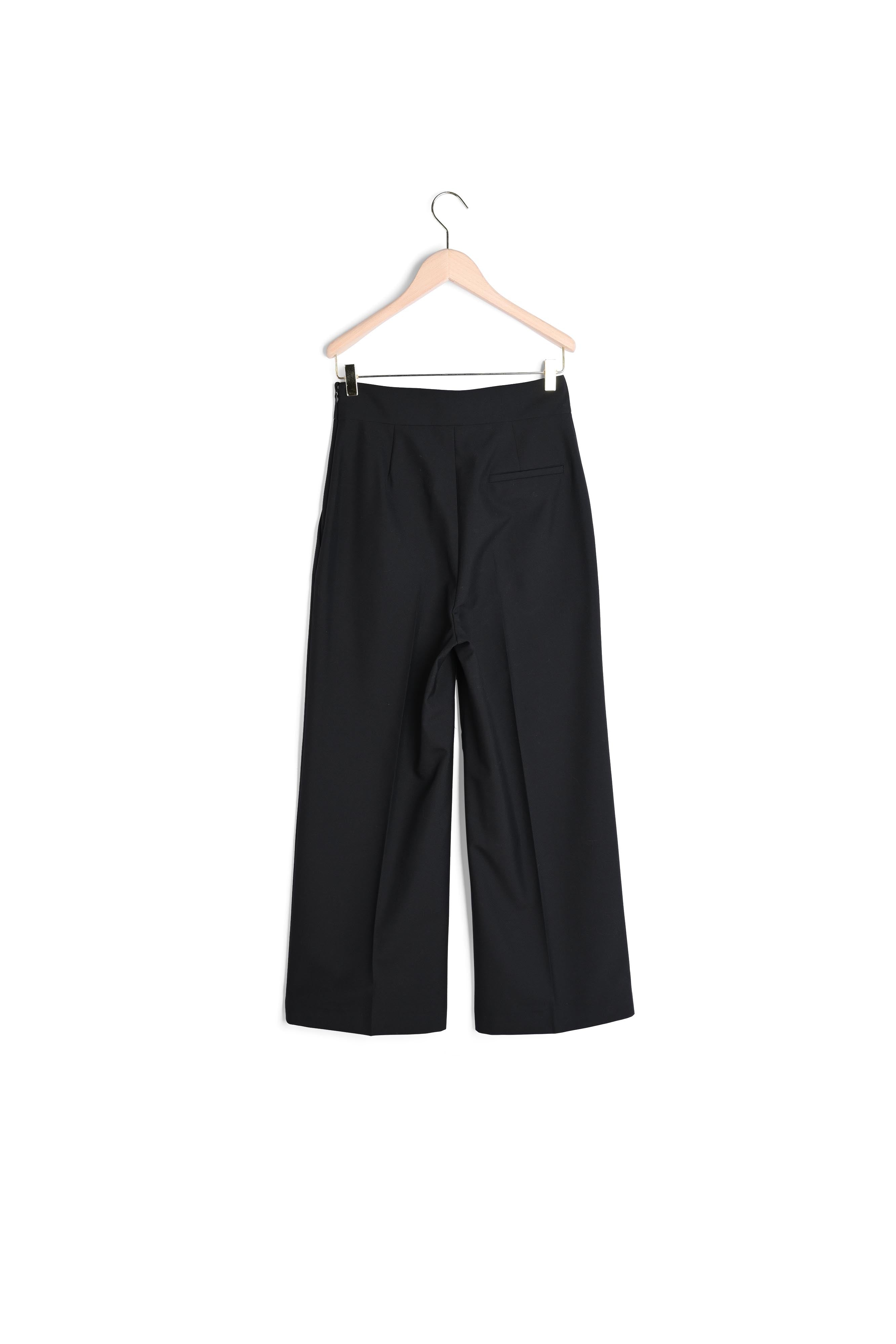 Pantalon Pilar noir en toile tailleur Faume - seconde main
