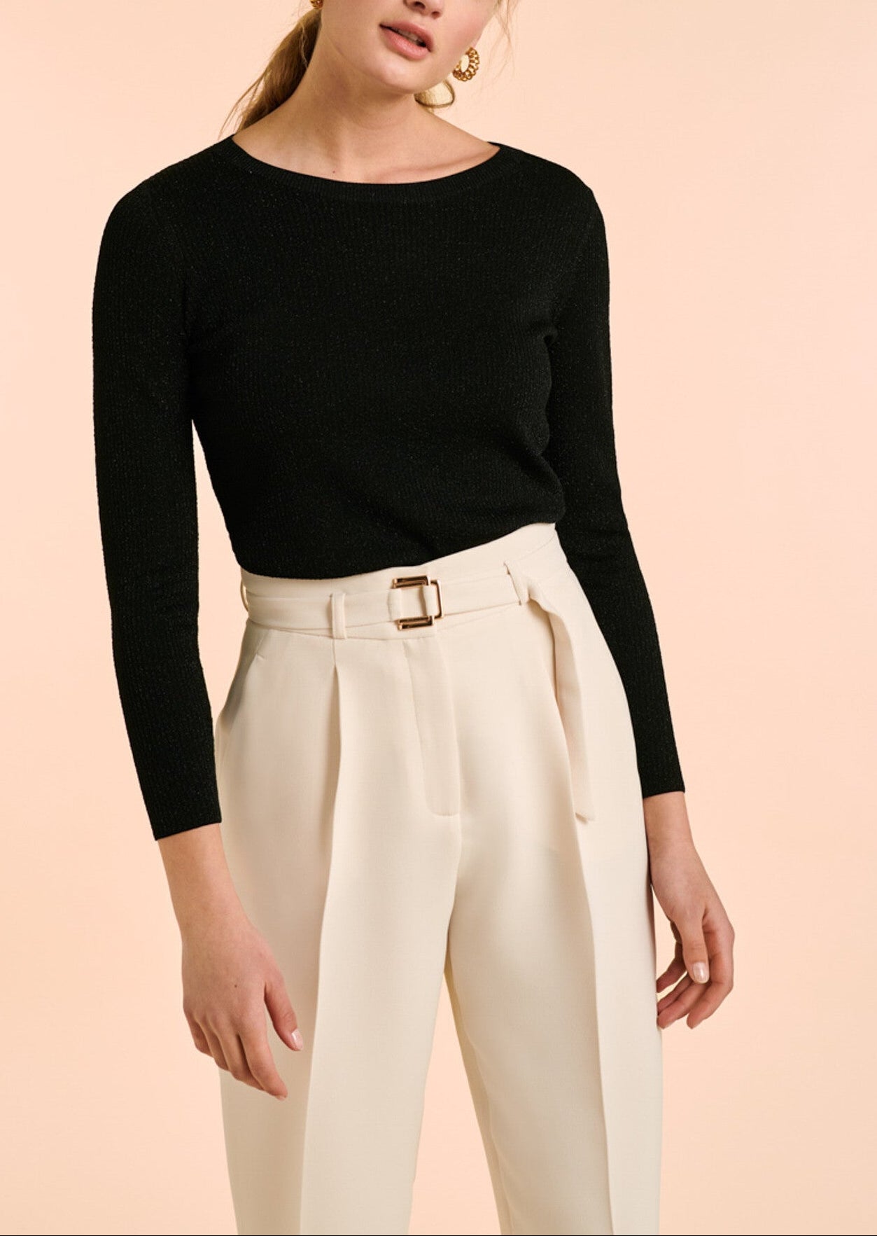 Pull Naples noir en lurex Faume - seconde main