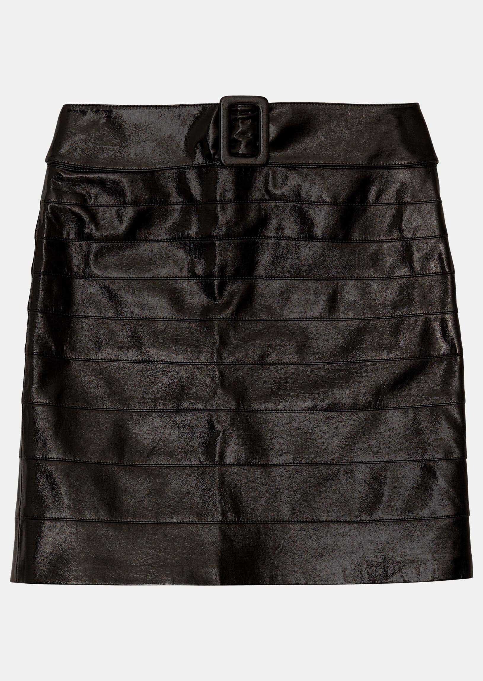 Jupe Judie noir en faux cuir vernis Faume - seconde main
