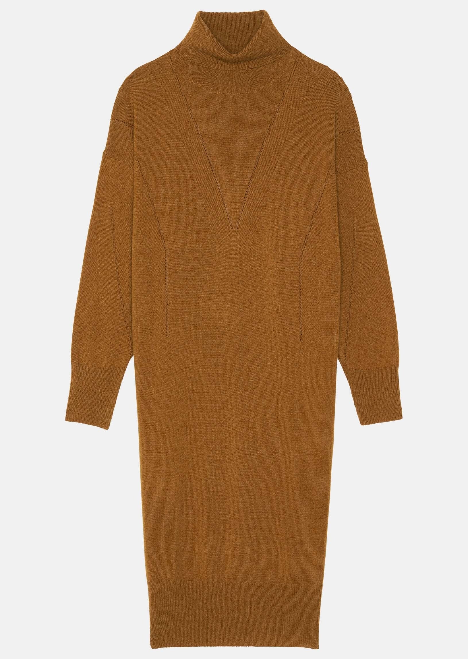 Robe pull Rybbi bronze en merinos et cachemire Faume - seconde main