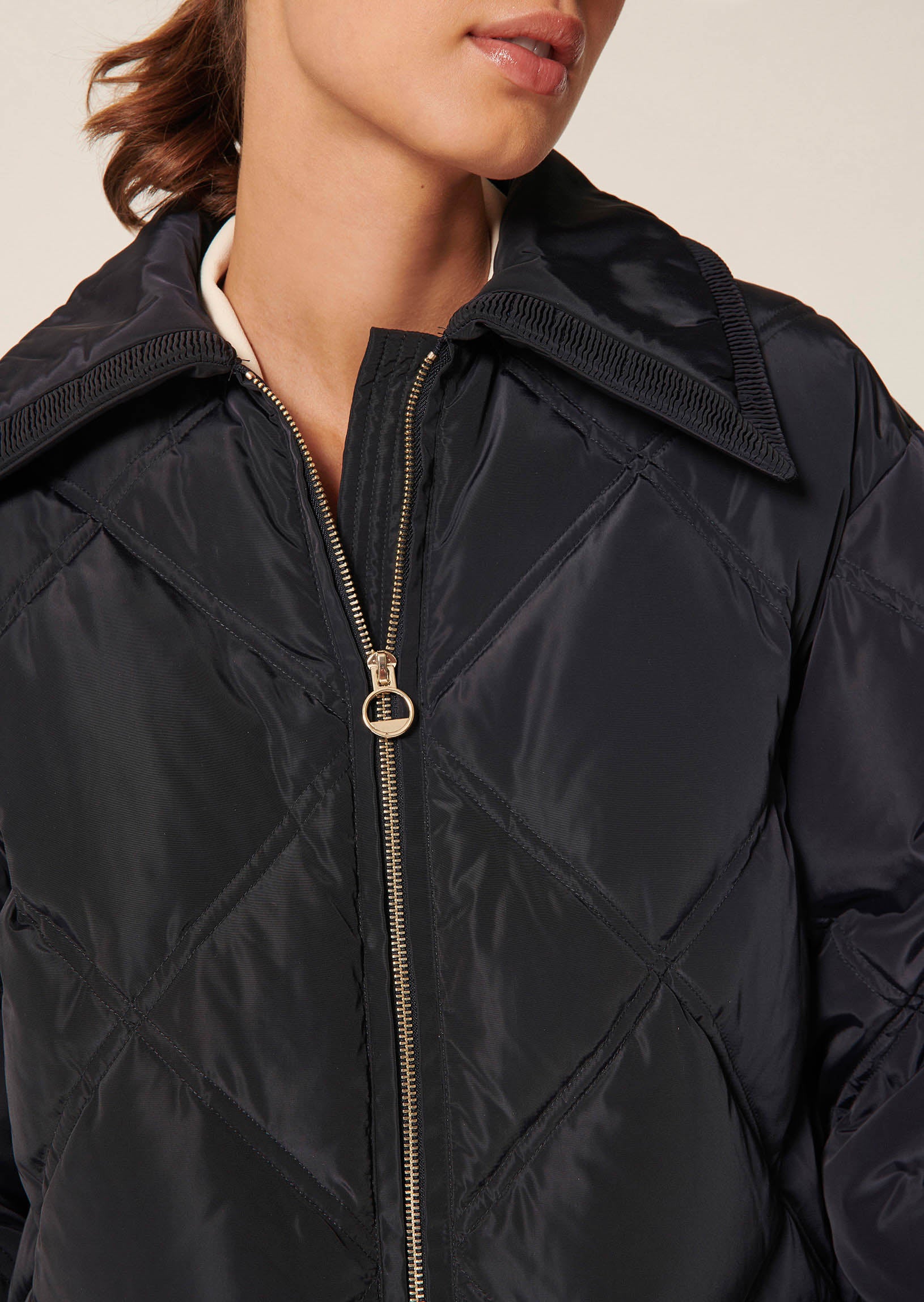 Doudoune longue Dominique bleu nuit matelassée Faume - seconde main